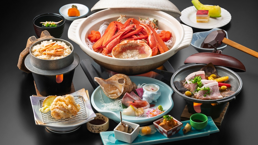 【期間限定　人気のお鍋】旨みを余すことなく堪能できる冬の定番　丸ごと一杯入れた「紅ズワイガニ鍋膳」