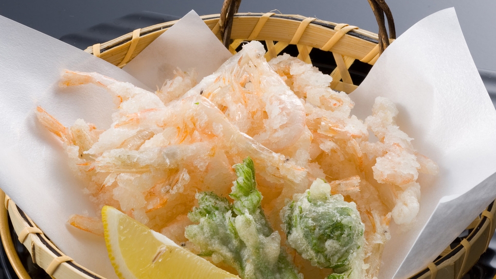 【期間限定　秋の特別プラン】白えびのお造りにから揚げ　さらにワンドリンクを付けた特別会席