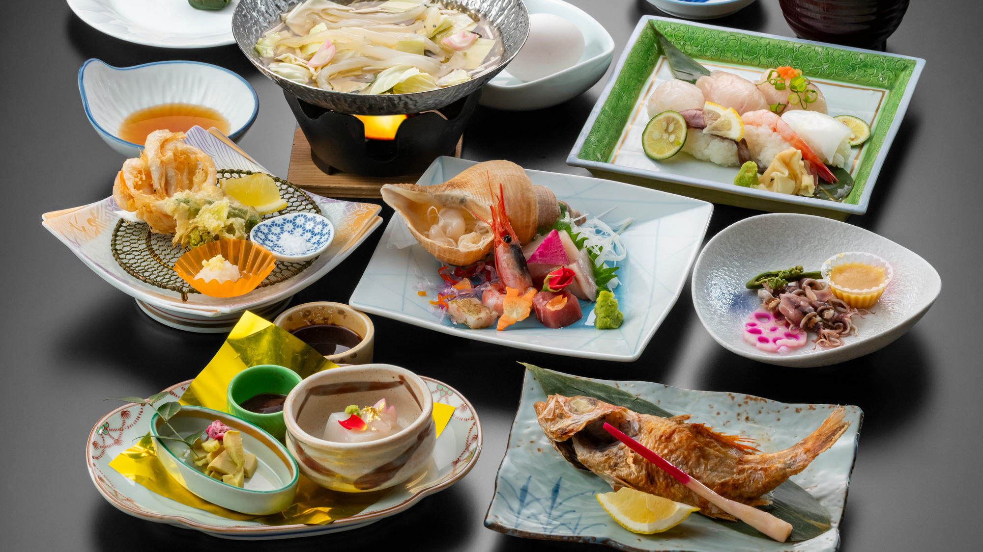 【数量限定　プレミアム特別膳】寿司といえば、富山！富山の美食と旬の鮮魚寿司５貫付「寿（ことぶき）膳」