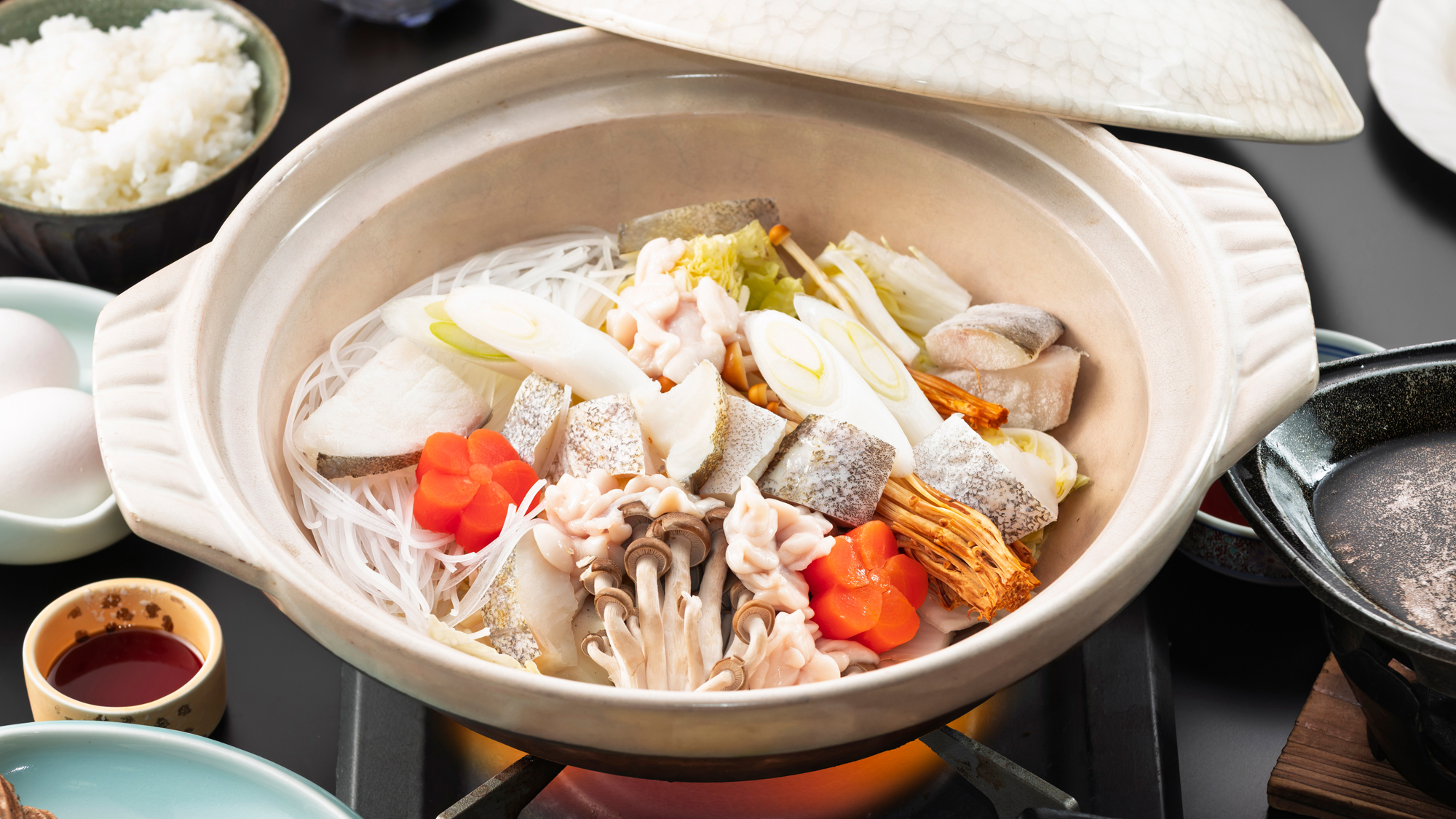 【タラ鍋膳】新鮮なタラの旨味と特製出汁が冷えた体を優しく温めます