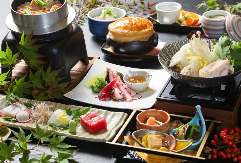 【夕食個室】★旬のこだわり会席★（中学生以上）【花コース】