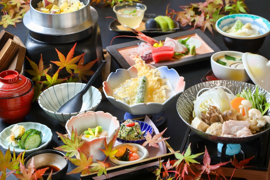 【夕食個室】＜秋の厳選会席／和心（なごみ）コース＞　旬のこだわりと福井の味覚を心ゆくまで…