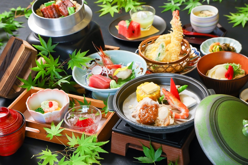 【夕食個室】＜夏の厳選会席／風コース＞　旬のこだわりと福井の味覚を心ゆくまで…