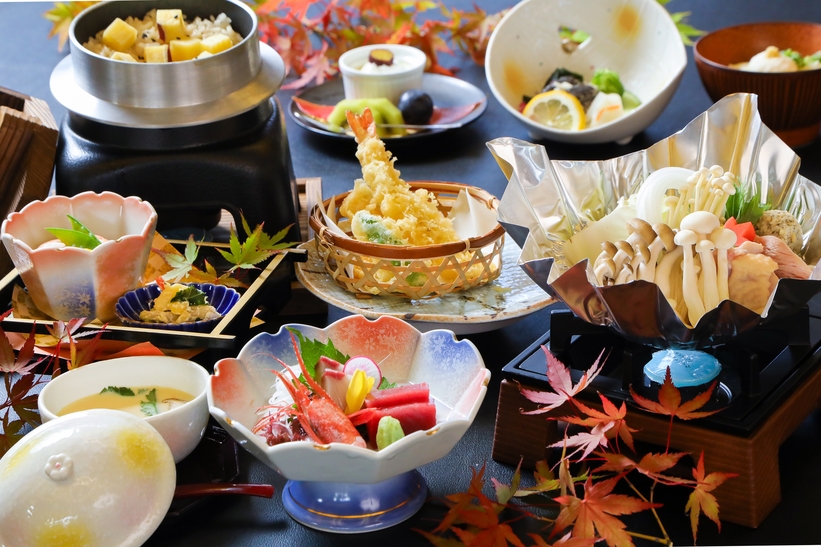 【夕食個室】＜秋の厳選会席／和心（なごみ）コース＞　旬のこだわりと福井の味覚を心ゆくまで…