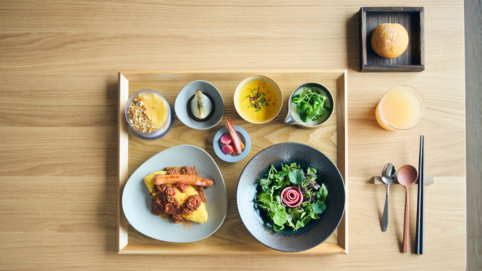 【朝食】季節の恵みを取り入れた、やさしい朝食をご用意