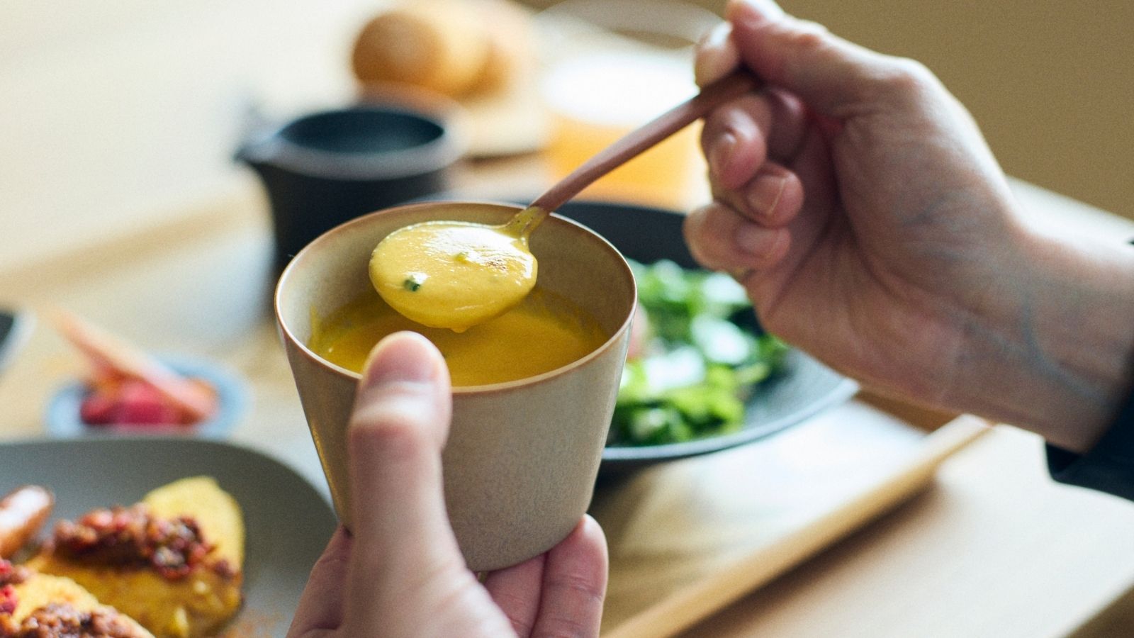 【朝食】季節の恵みを取り入れた、やさしい朝食をご用意