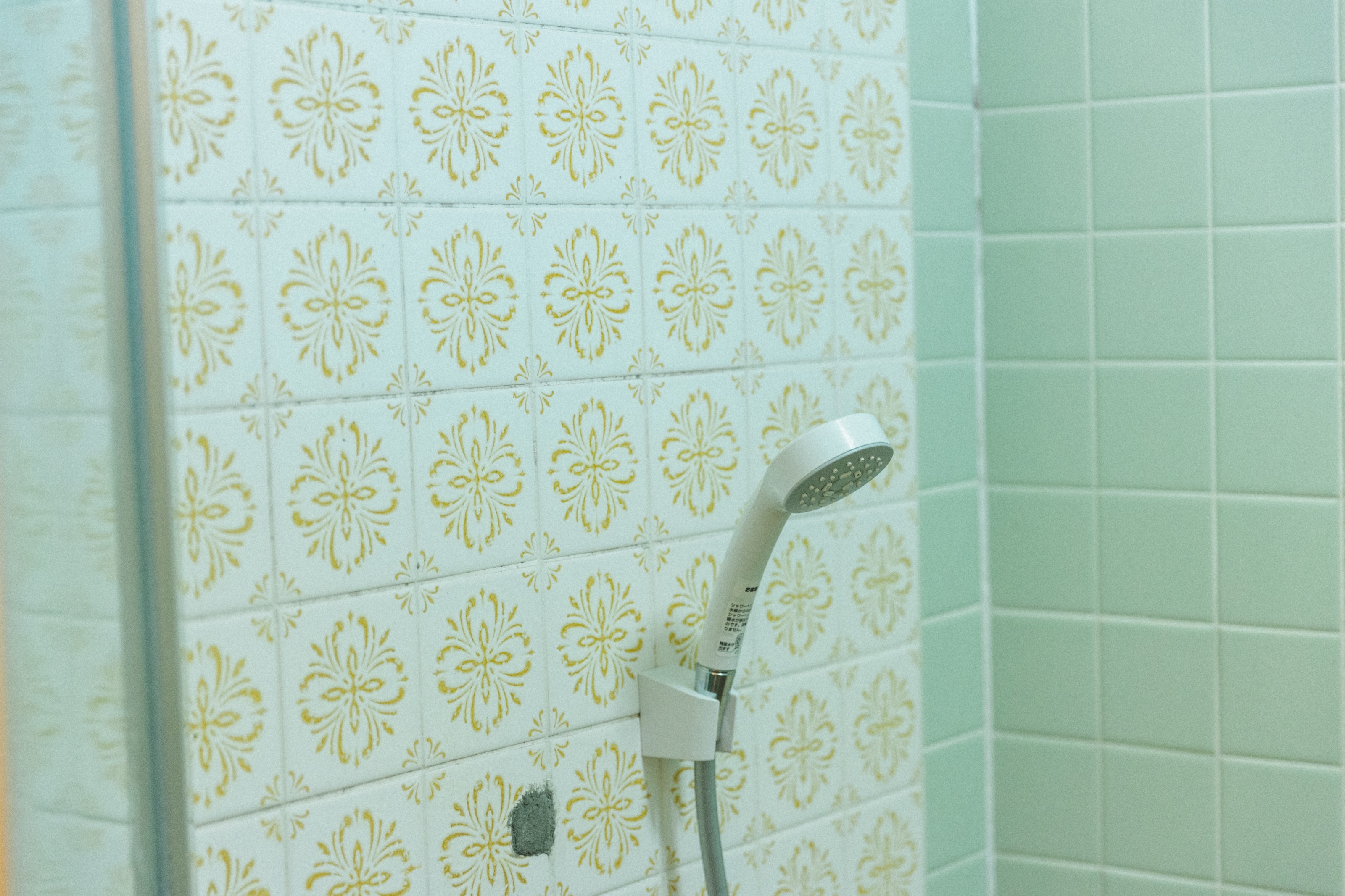 お子様連れ向けの広いシャワー