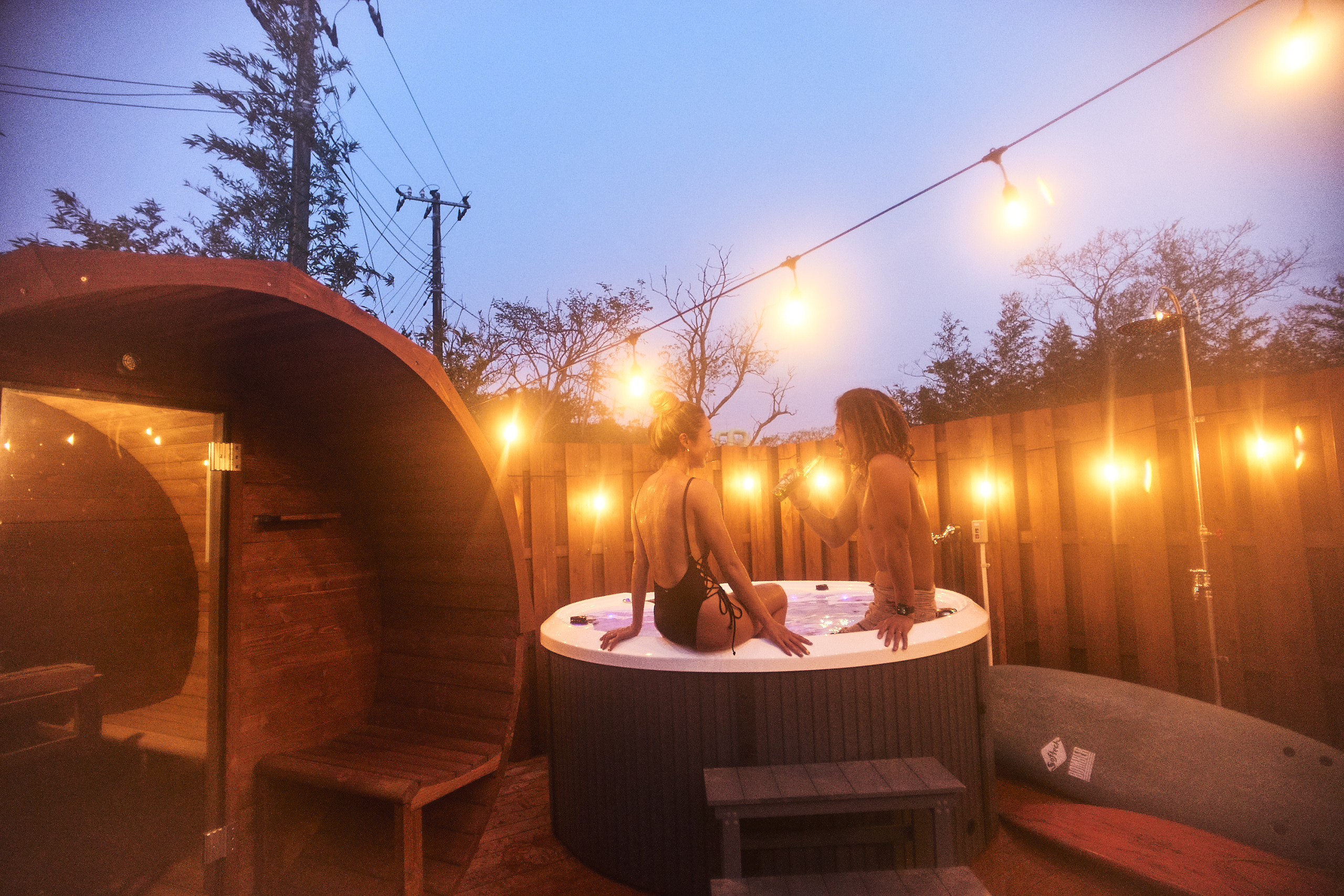 夜のジャグジー