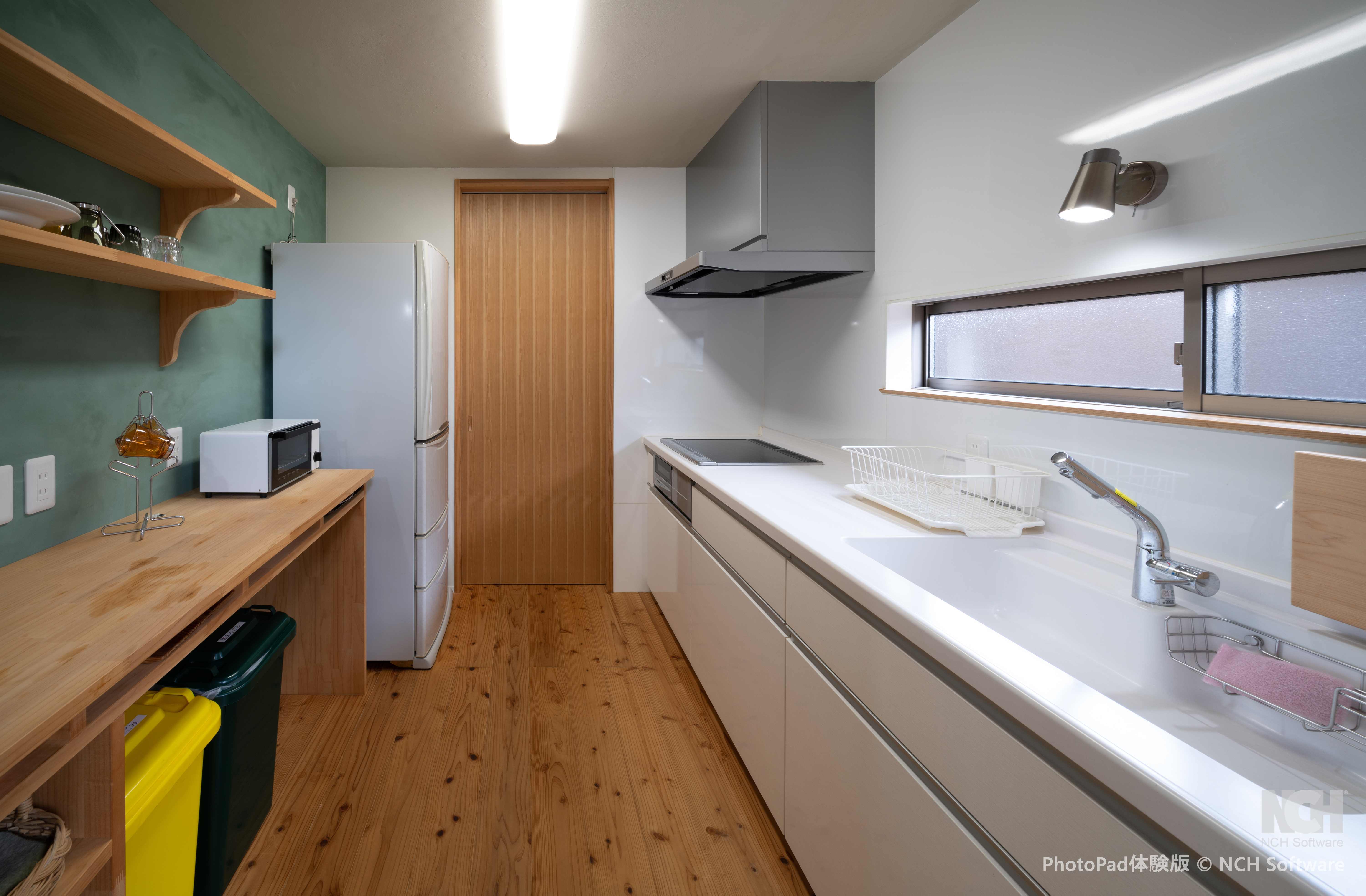 キッチン1　※冷蔵庫　IHコンロ　トースター　炊飯器　電気ケトル　調理器具　完備