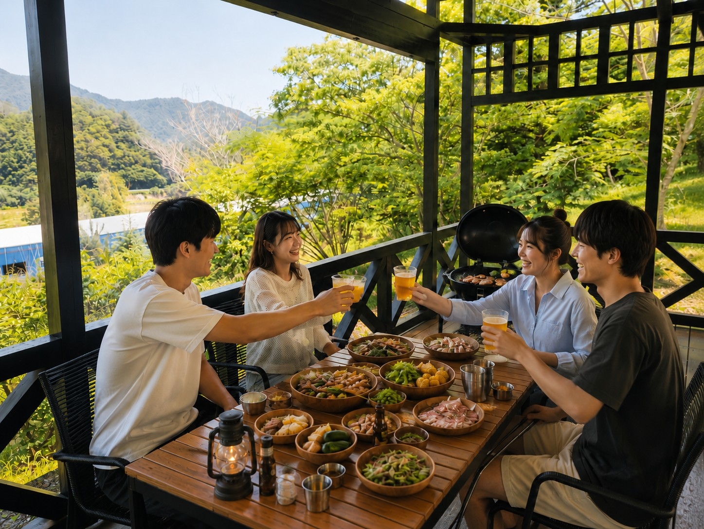 【2食付／Private BBQ】夏だ、肉だ、BBQだ！手ぶら豪快BBQステイ｜各棟グリル完備