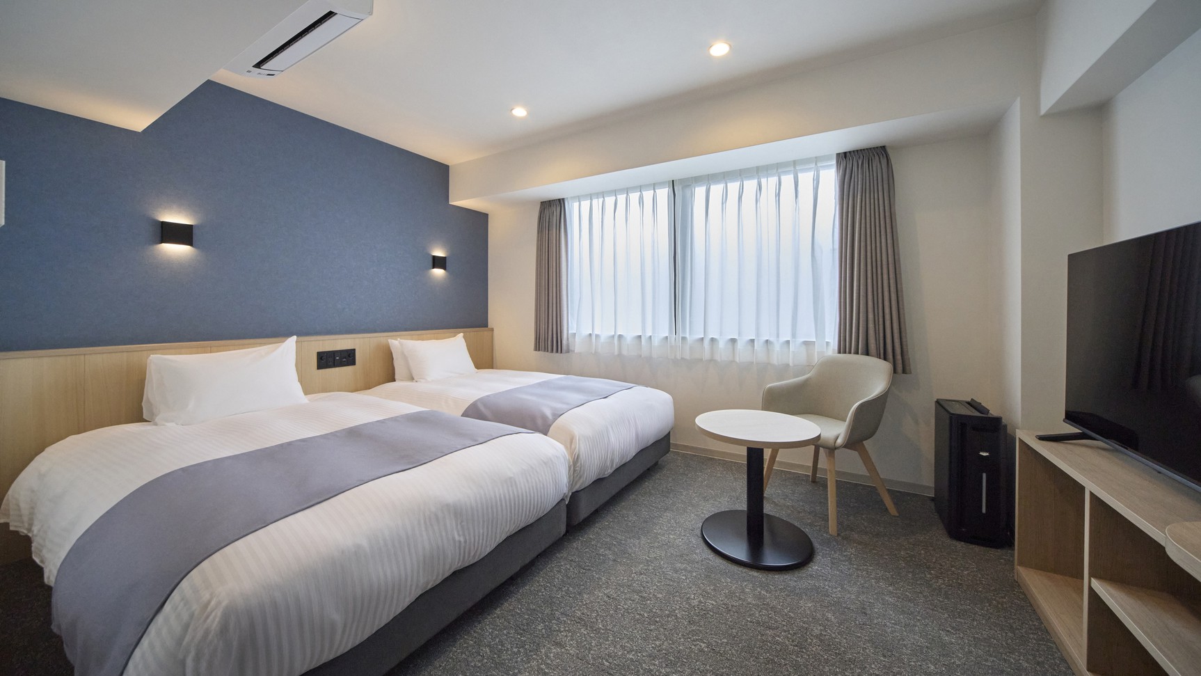 ◇禁煙◇ツインルーム|20㎡|シモンズ製ベッド幅120㎝×2台