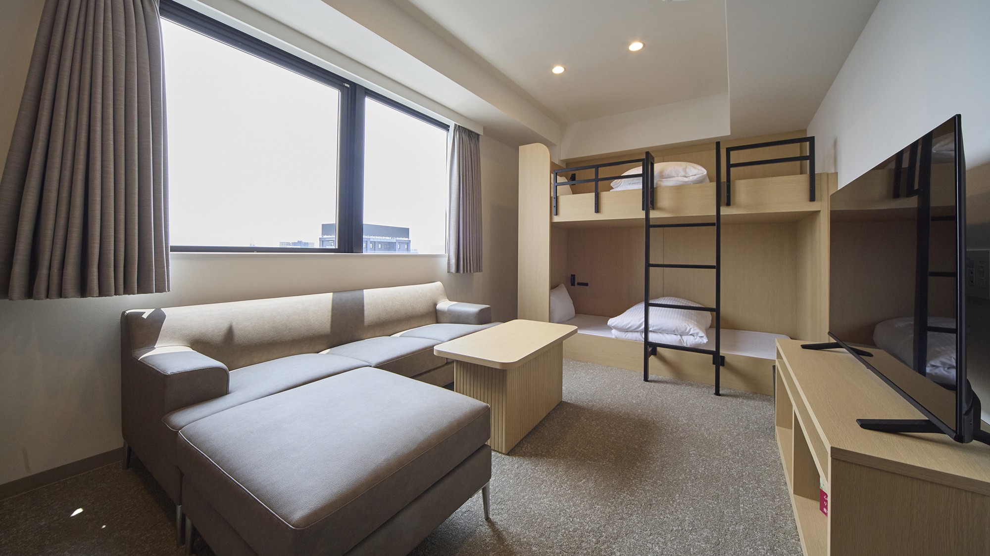 ◇禁煙◇フォーベッドルーム【最上階】｜26.9㎡｜2段ベッド×2台