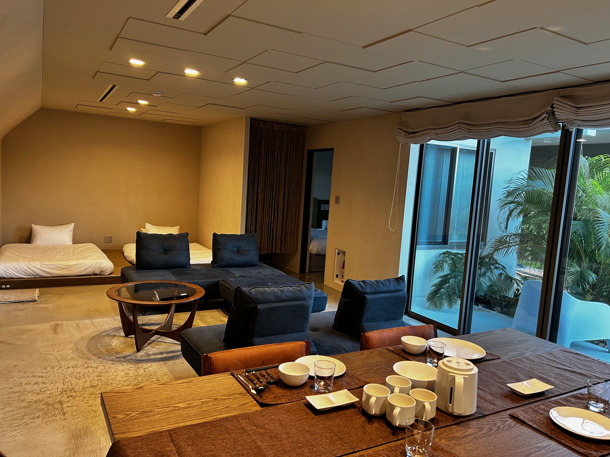 小上がりに3,4名様分のベッドをお作りします