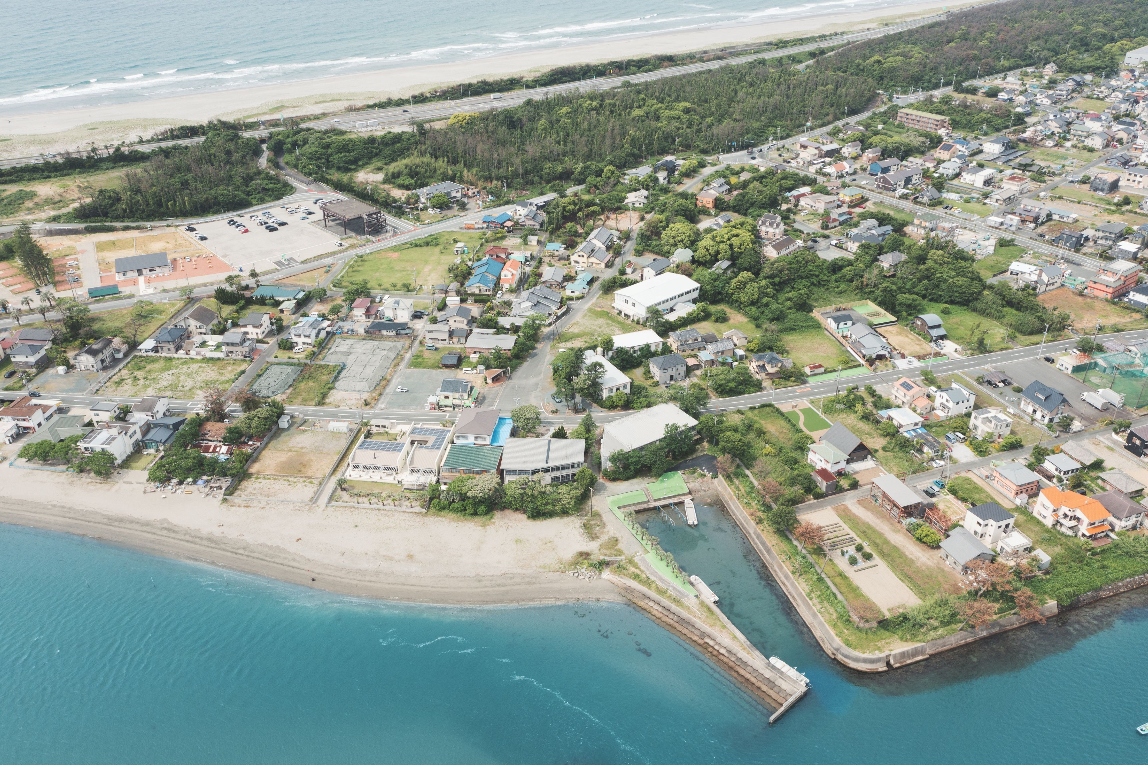 清風荘周辺（空撮）