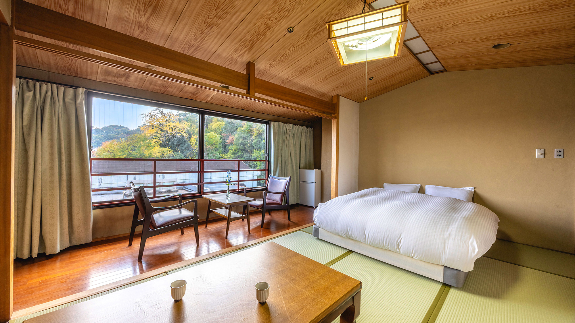 【和洋ダブル】広々ベッドでお子様連れにも