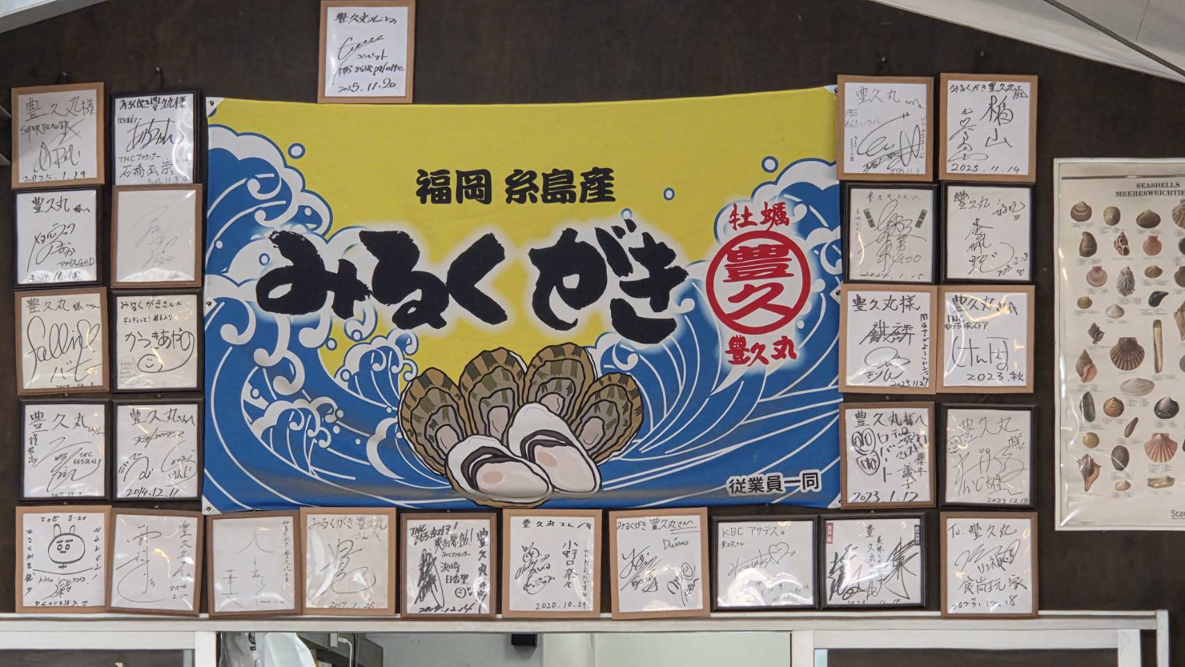 今が旬新鮮な大粒の牡蠣　岐志牡蠣小屋まで車で25分