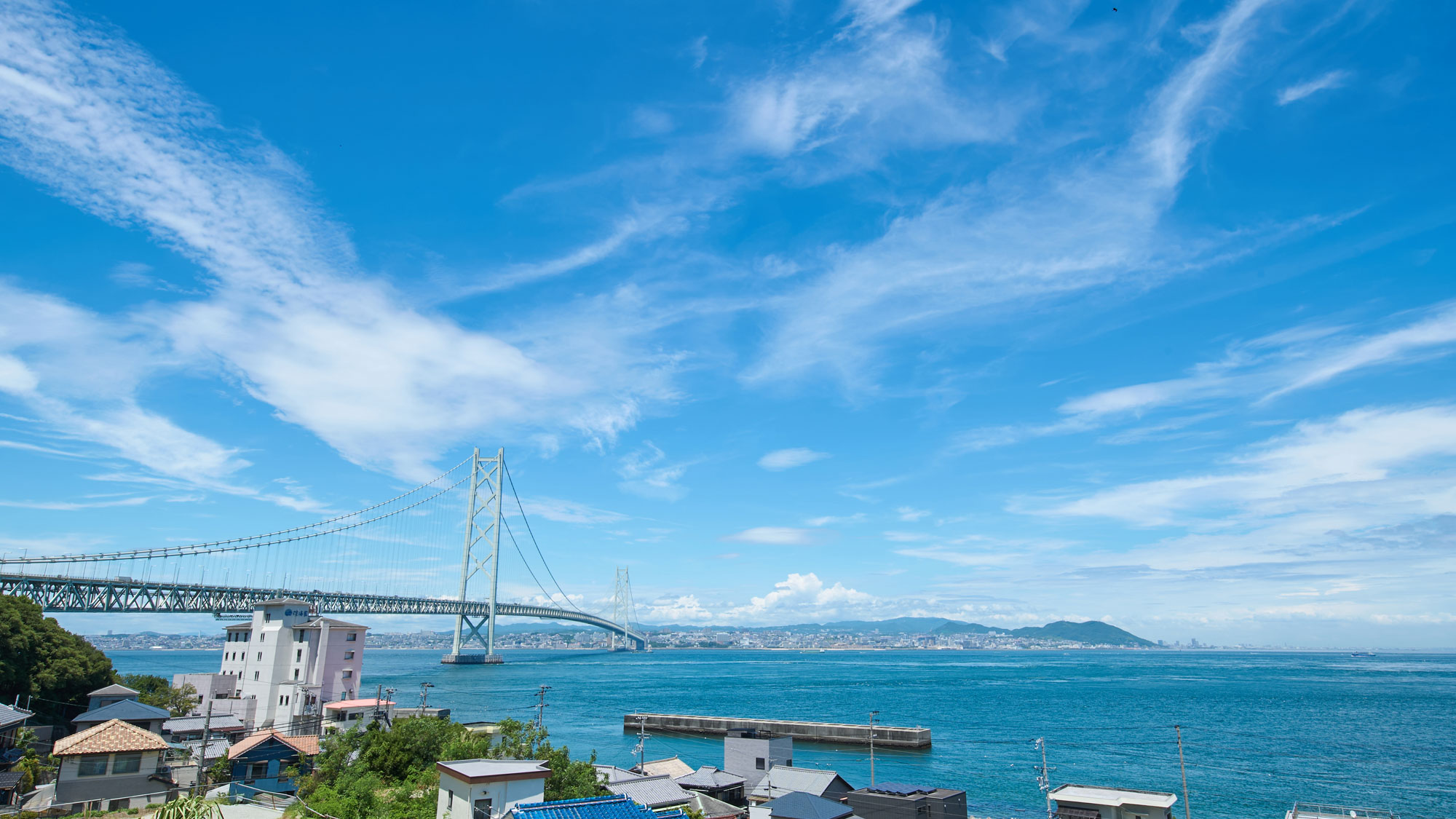 【villa2】景色：明石海峡大橋と淡路島の海を一望