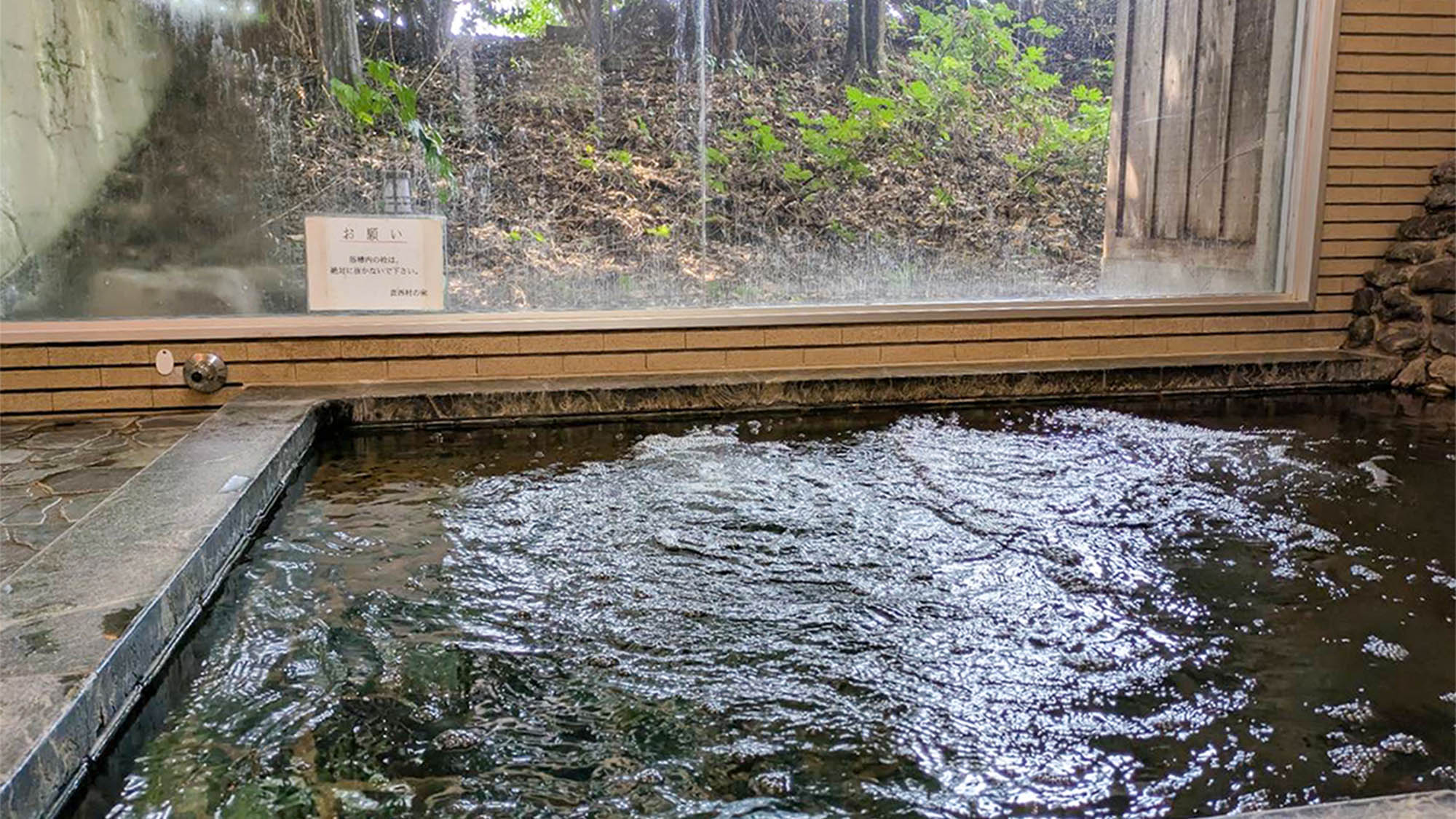 ・【大浴場】窓越しの緑を眺める大浴場。窓の外を眺めながら心身ともにリラックスできます