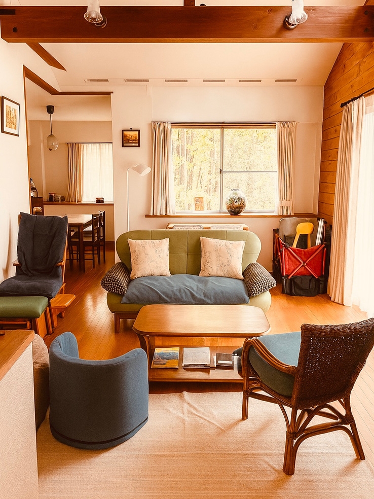 【那須高原】温泉付コテージ別荘一棟貸切！天然温泉・バルコニーでBBQもOK！８名様まで宿泊可