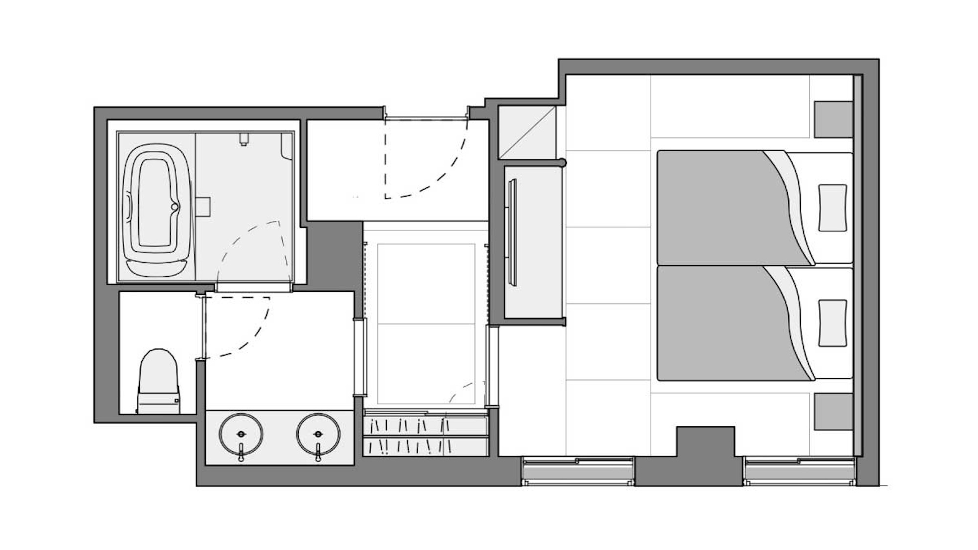 スタンダードツイン（間取り図）