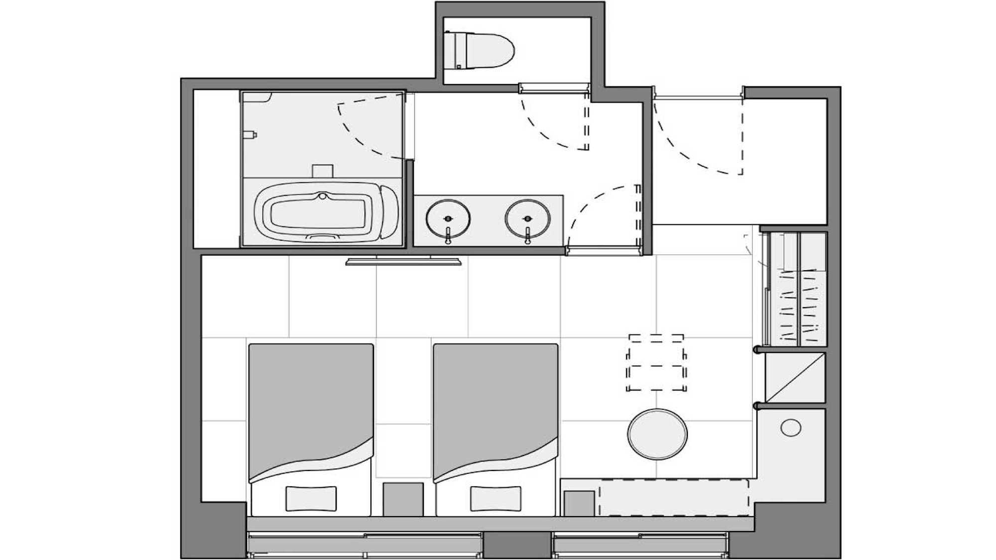 デラックスツイン（間取り図）