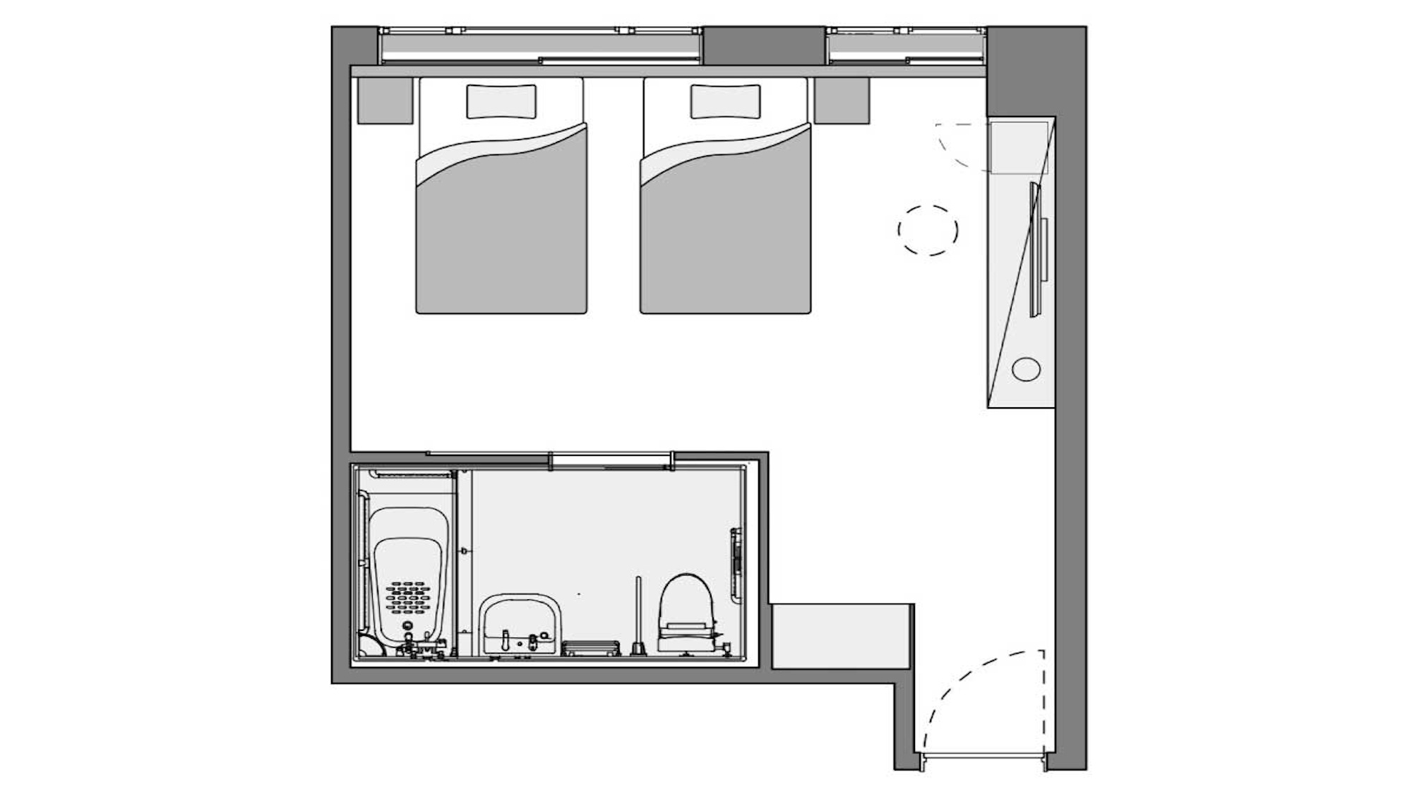 スタンダードツイン ユニバーサルデザイン（間取り図）