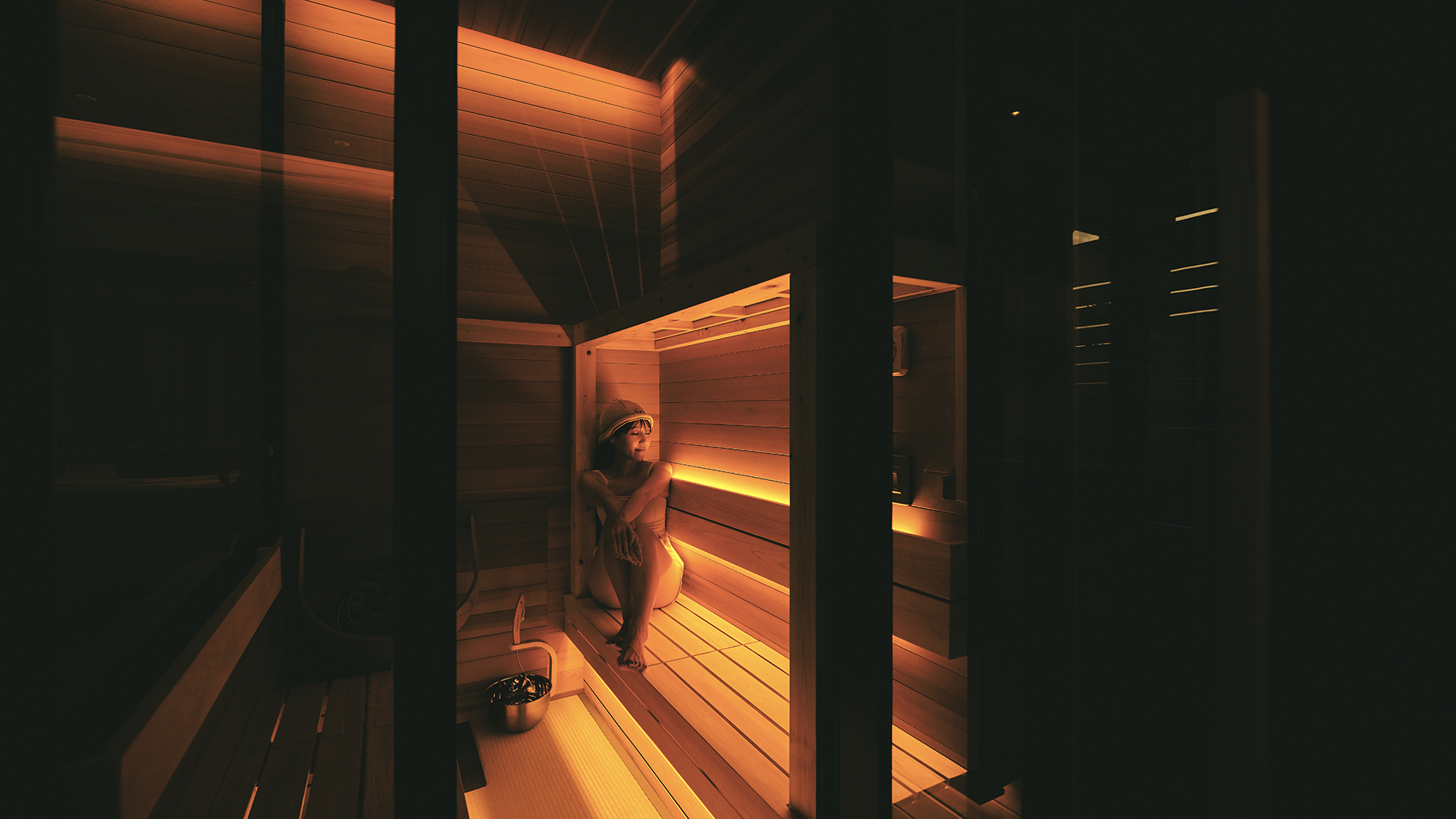 館内併設の個室サウナルーム（SAUNA Giraffe 天神）