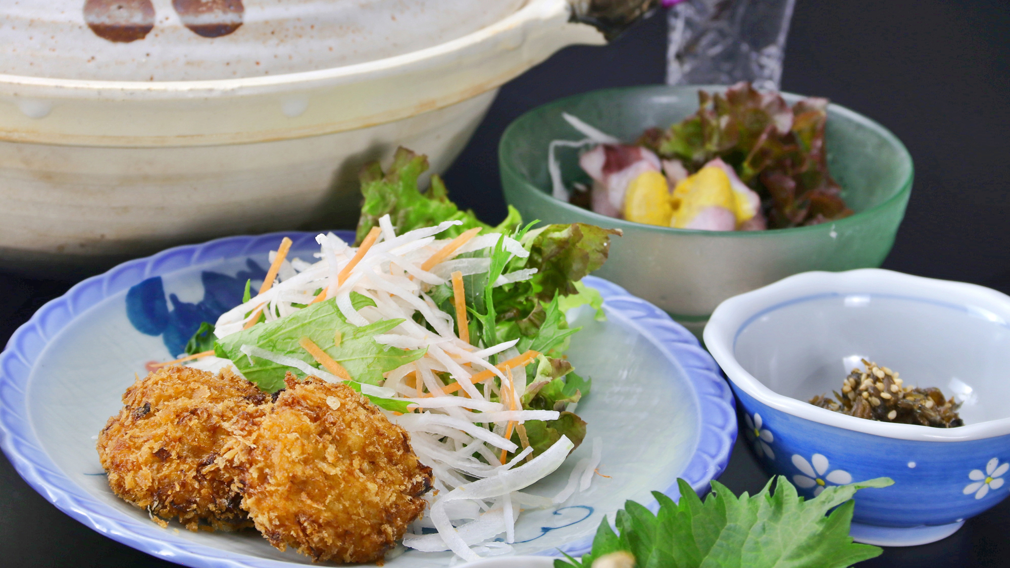 【料理（ハモ鍋会席）】単品_ハモのフライ