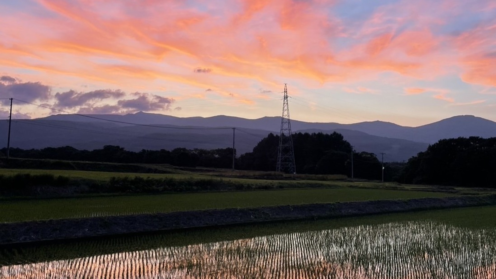 八幡平の美しい夕焼け