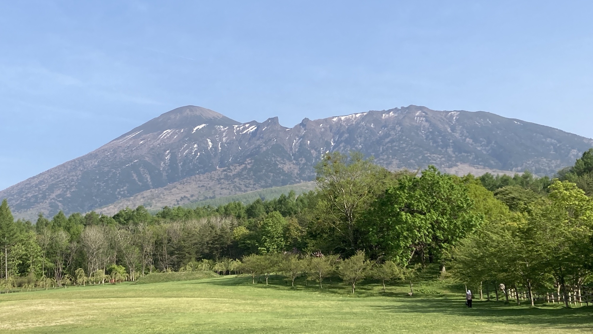 春・新緑と岩手山
