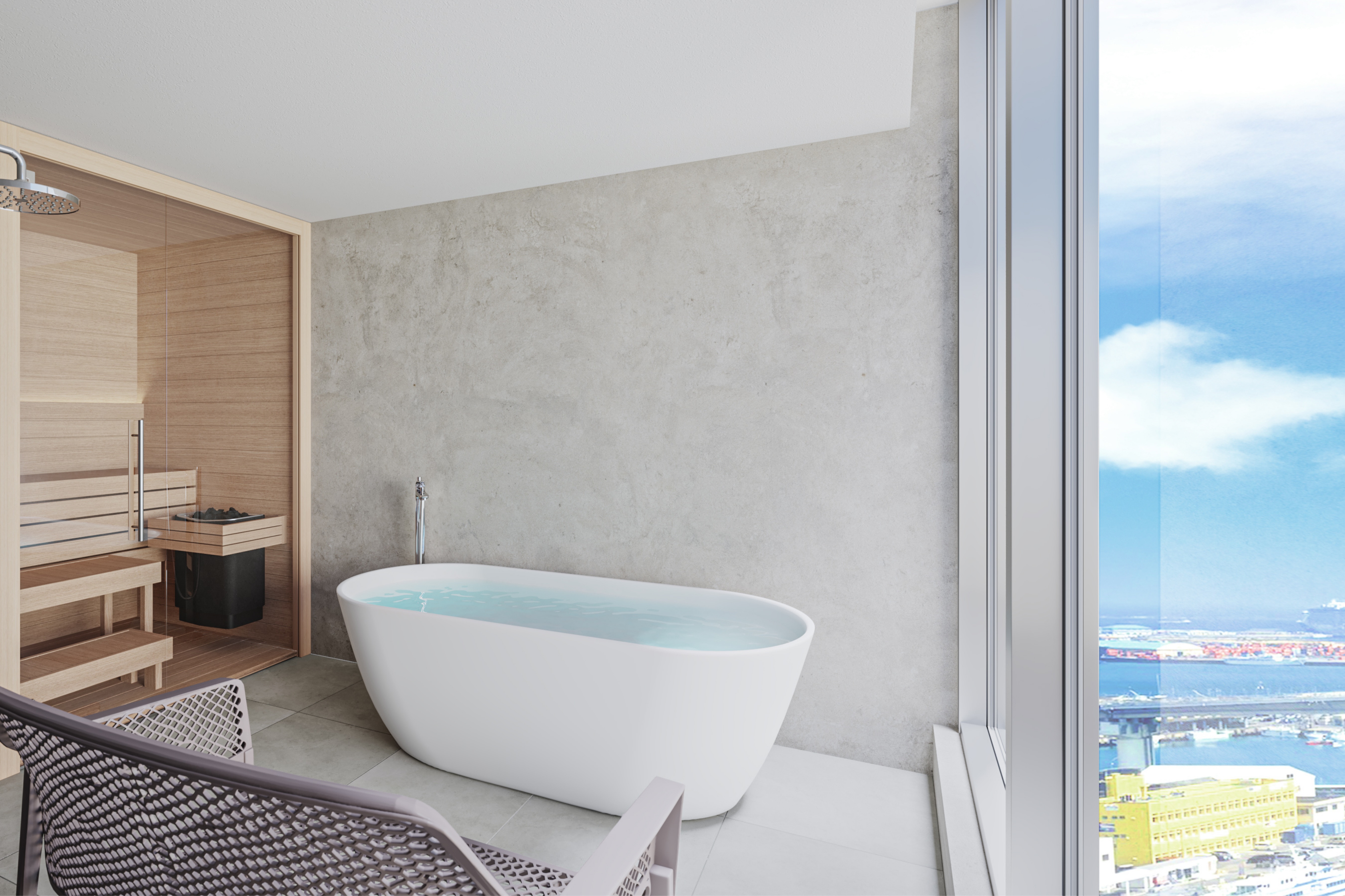 サウスゲートスイート（最上階／サウナ／ビューバス／洗濯機）