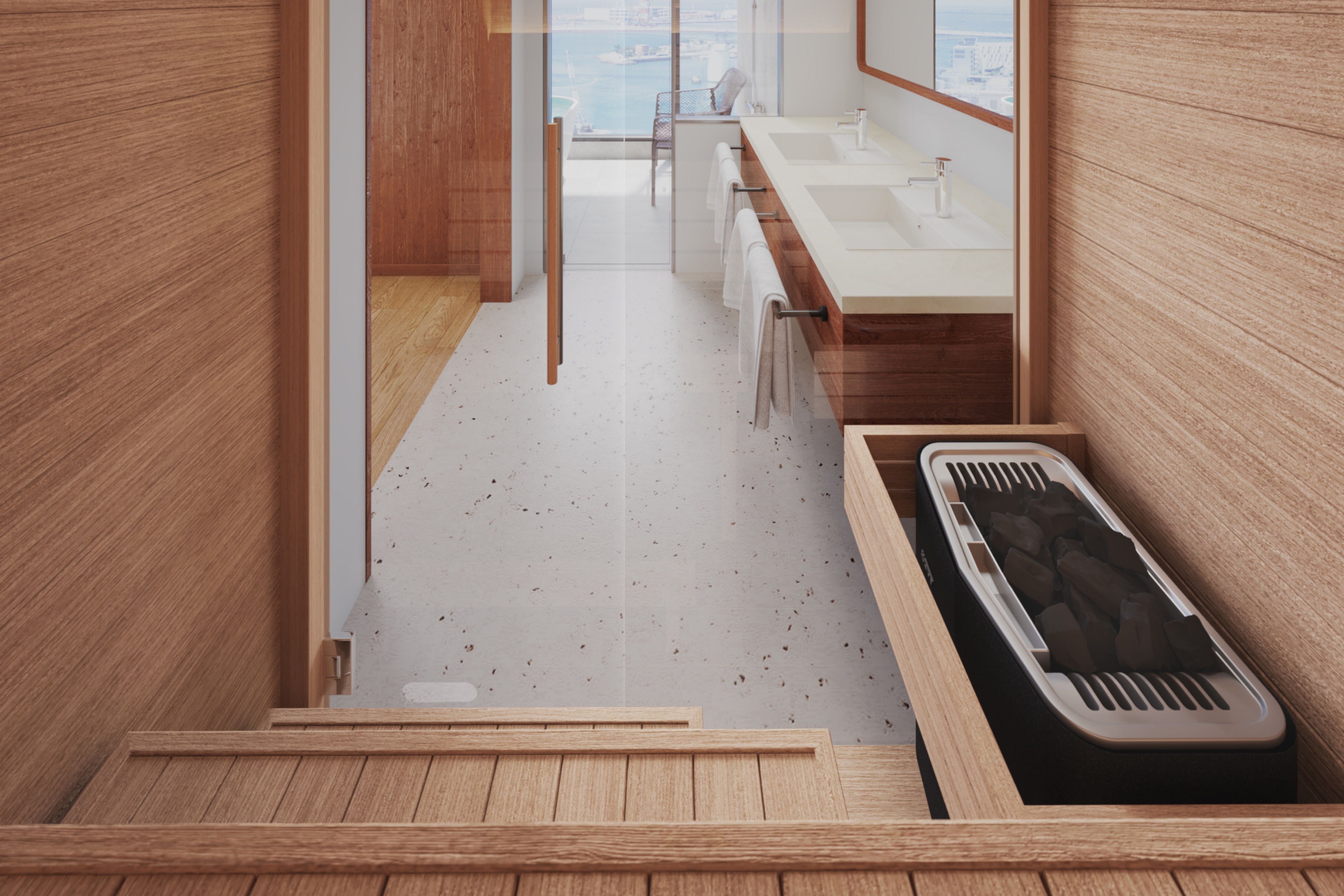 ジュニアスイート（最上階／サウナ／ビューバス／洗濯機）