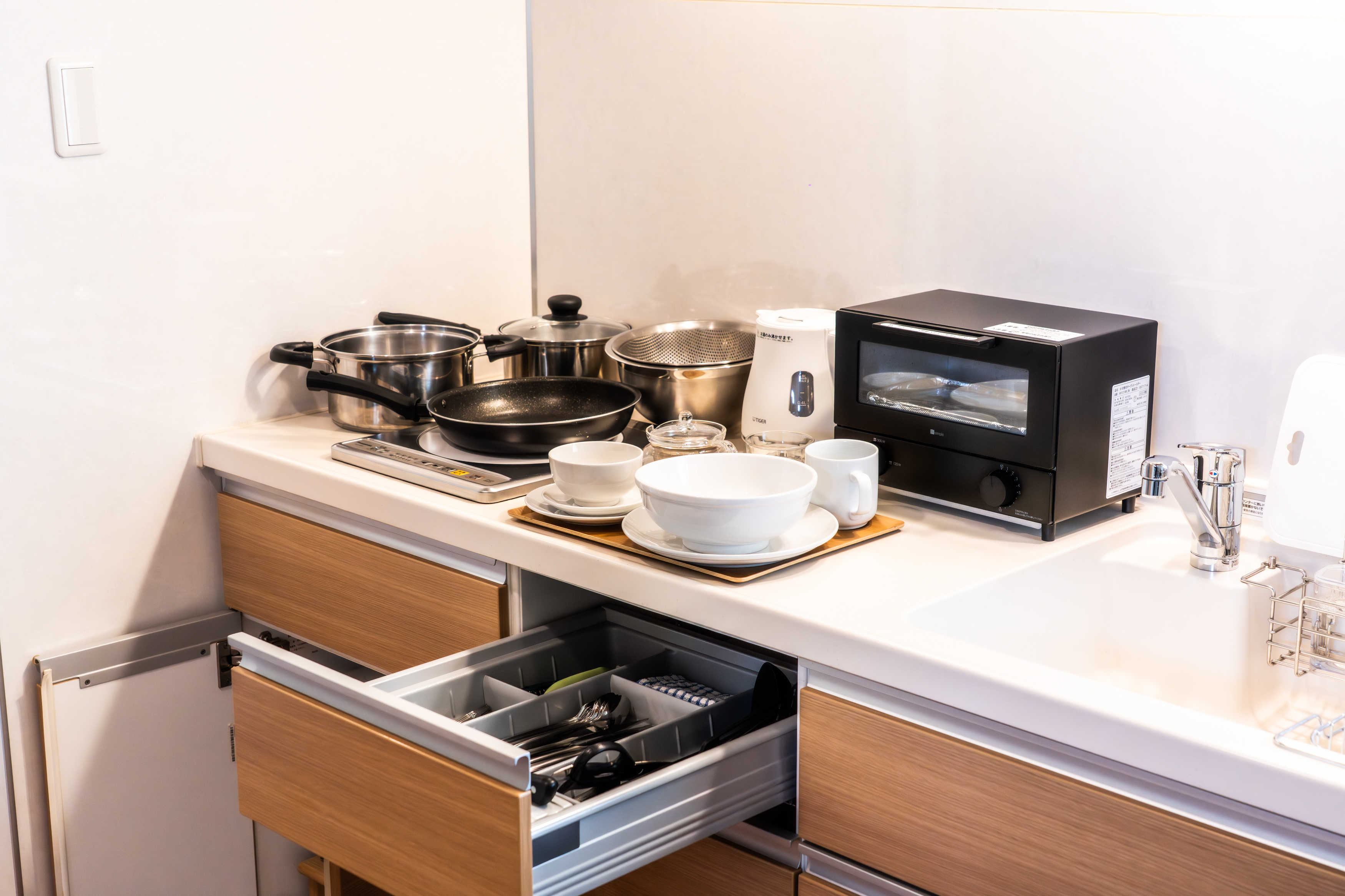 全客室にミニキッチン完備