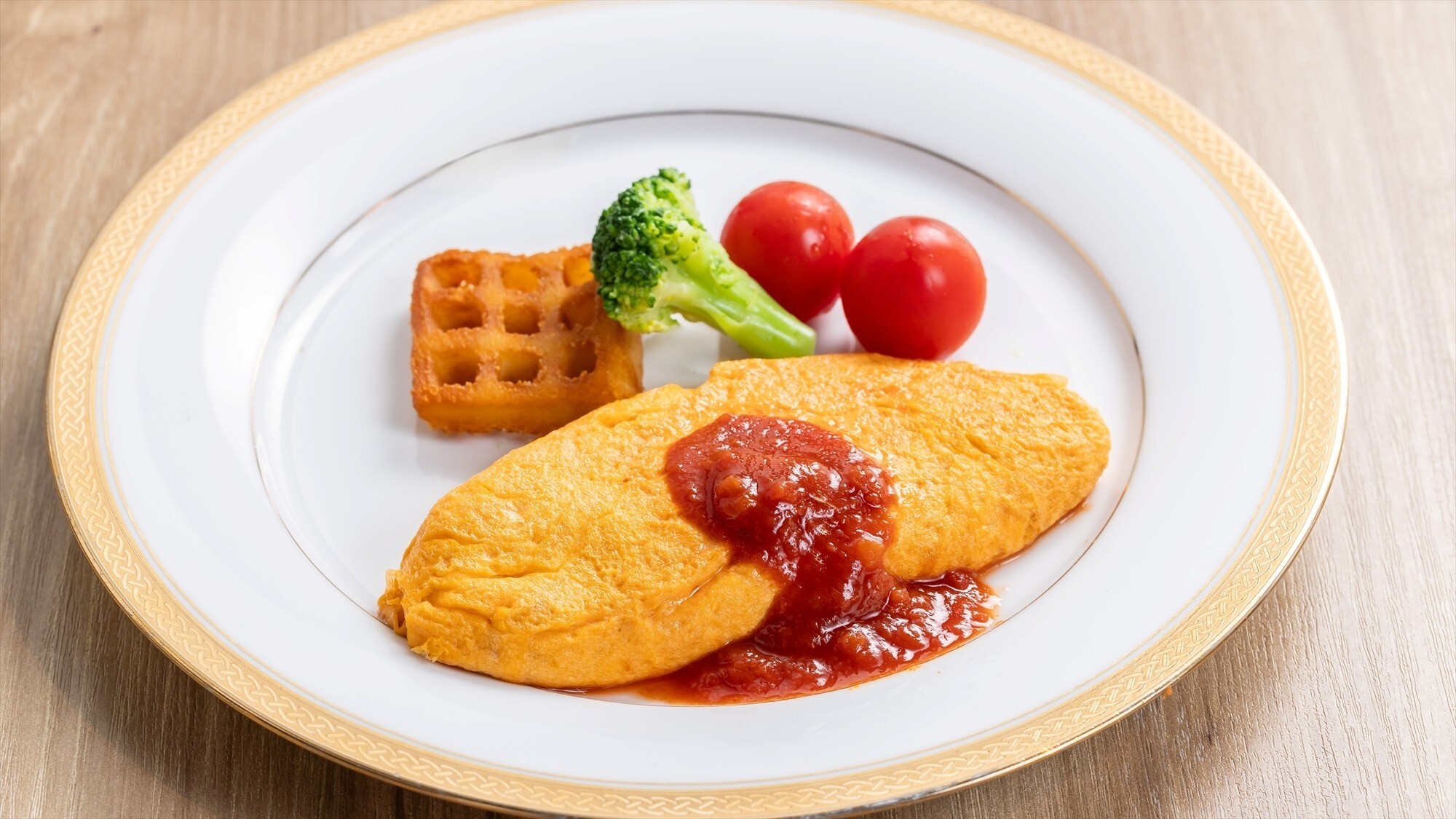 朝食｜メインプレート（オムレツ）