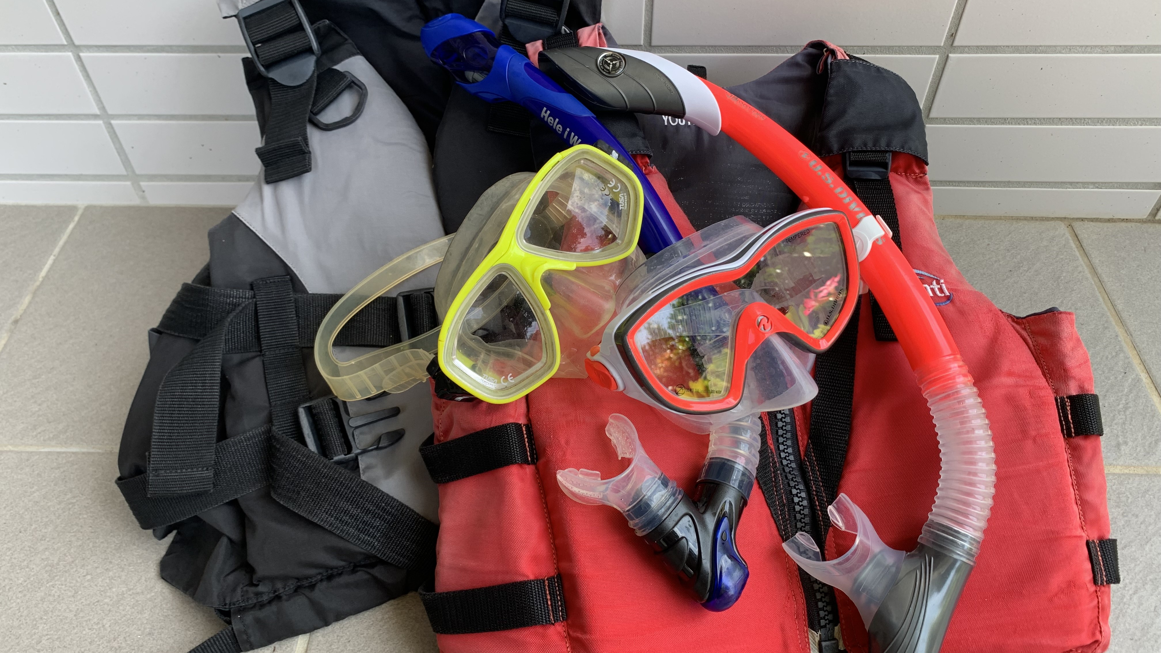 ライフジャケット、シュノーケルセット！