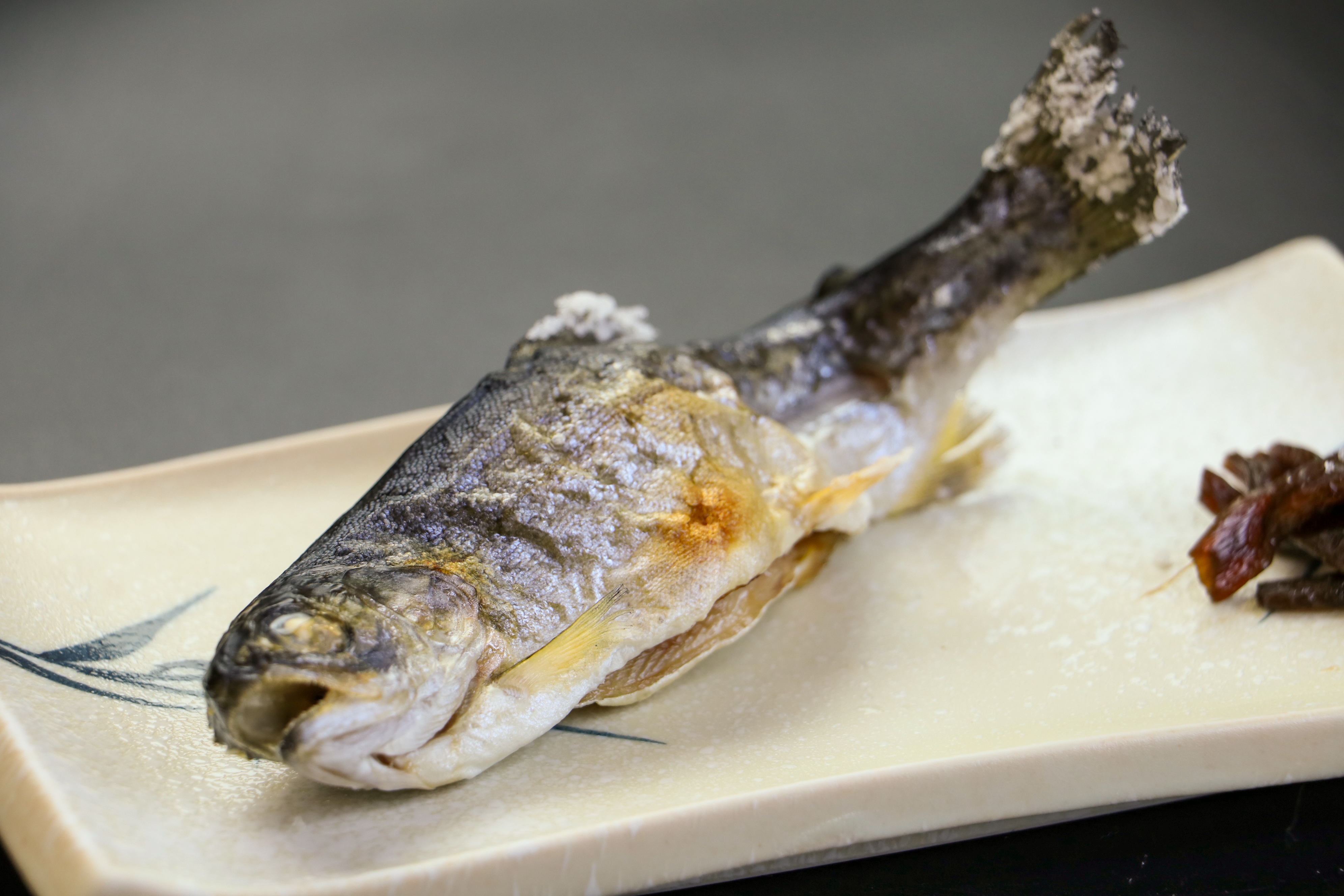 #夕食一例 ニジマスの塩焼き