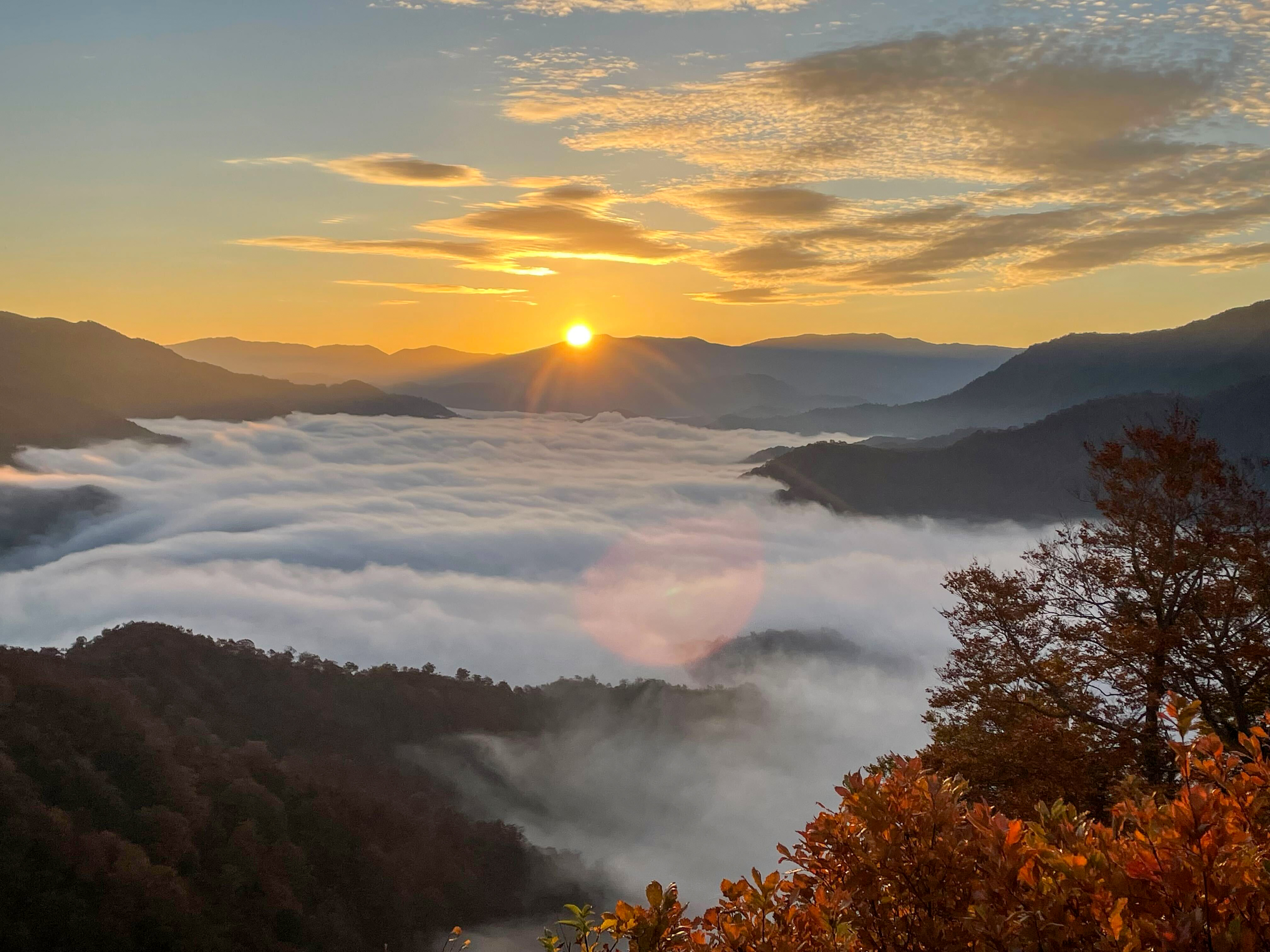 #周辺景観 枝折峠の滝雲の様子
