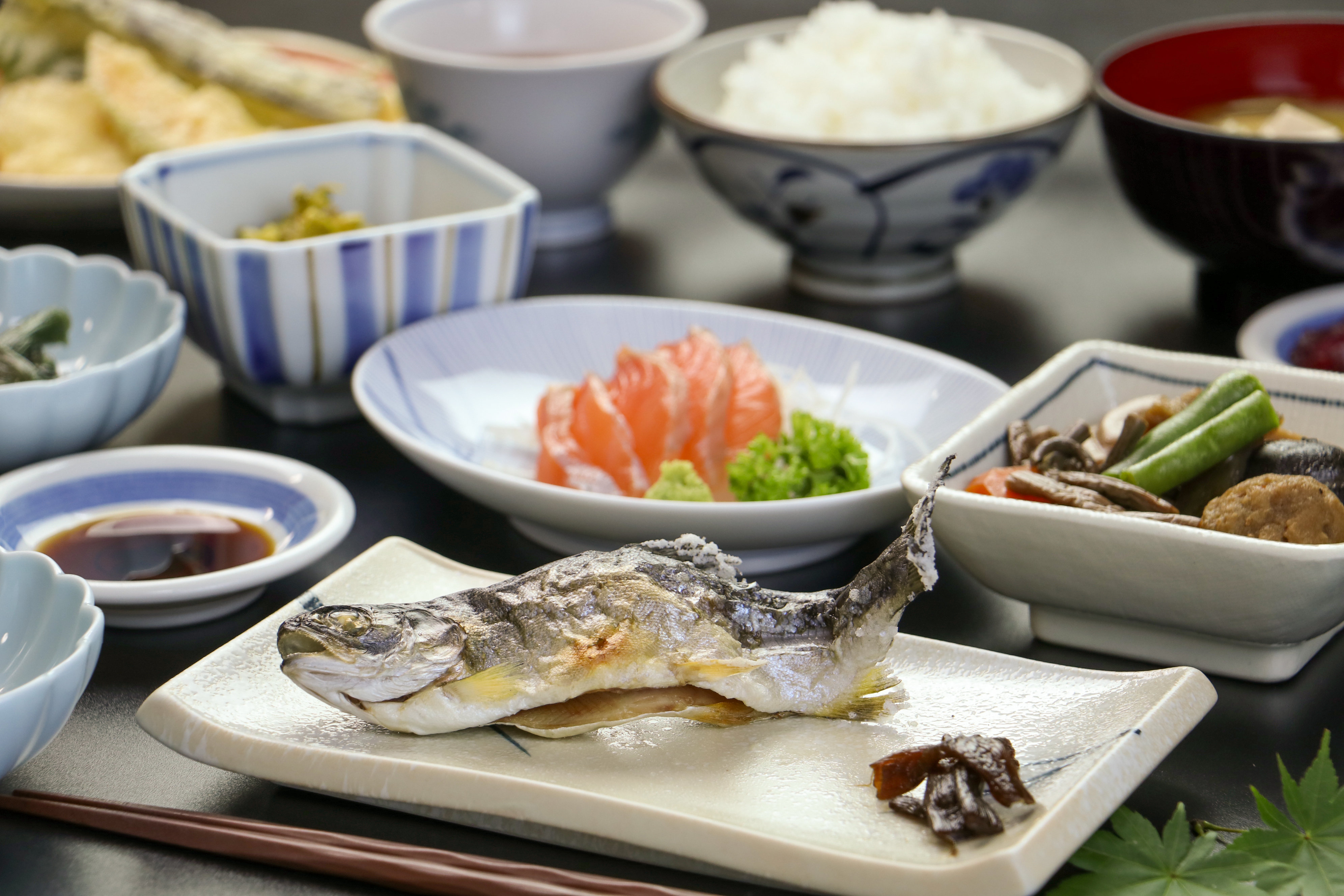 #夕食 旬の特産品をふんだんに使ったメニュー