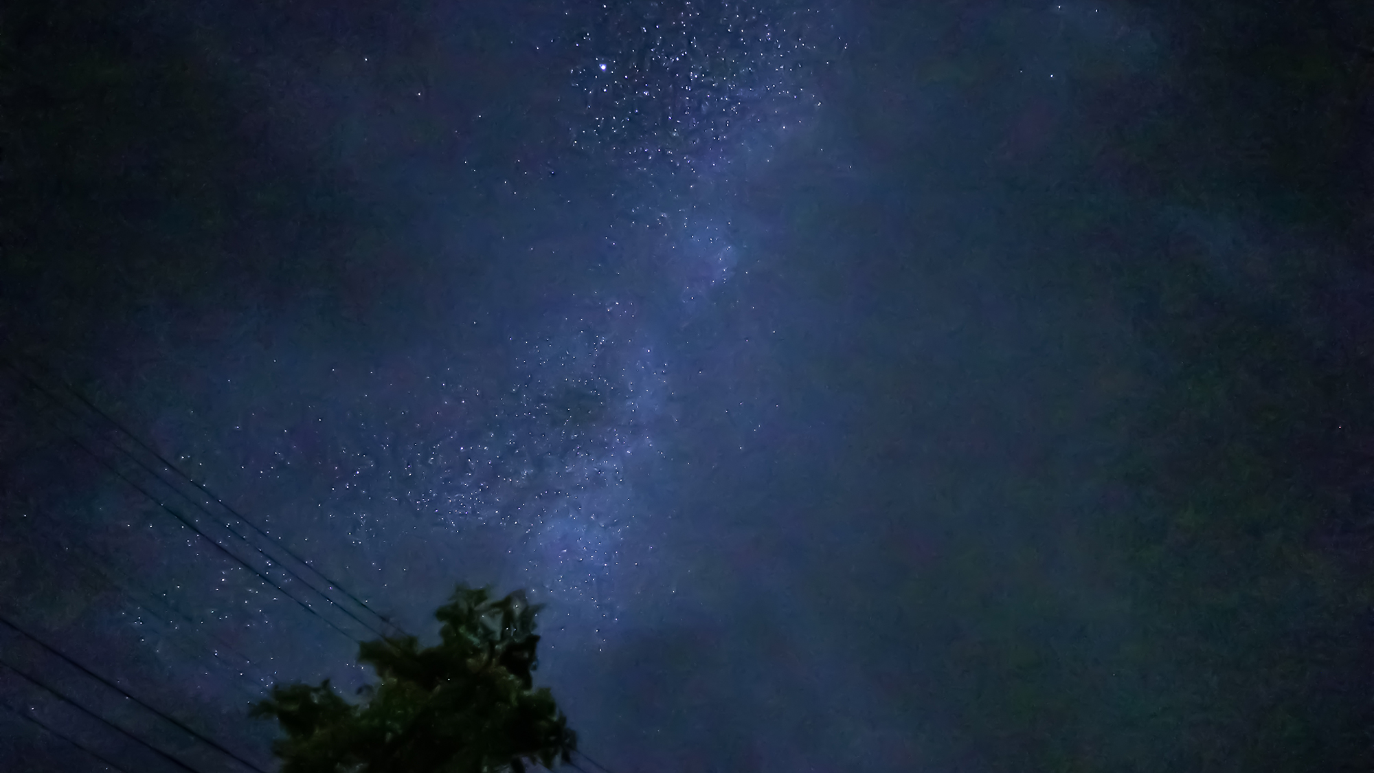 #駐車場からの景色 宿の駐車場から満点の星空を眺めることができます。