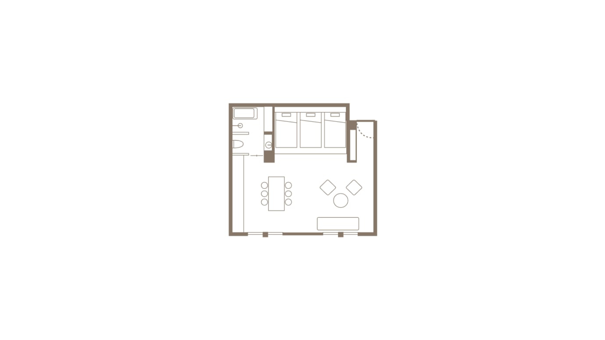 コンフォートスイート（63㎡）｜間取り