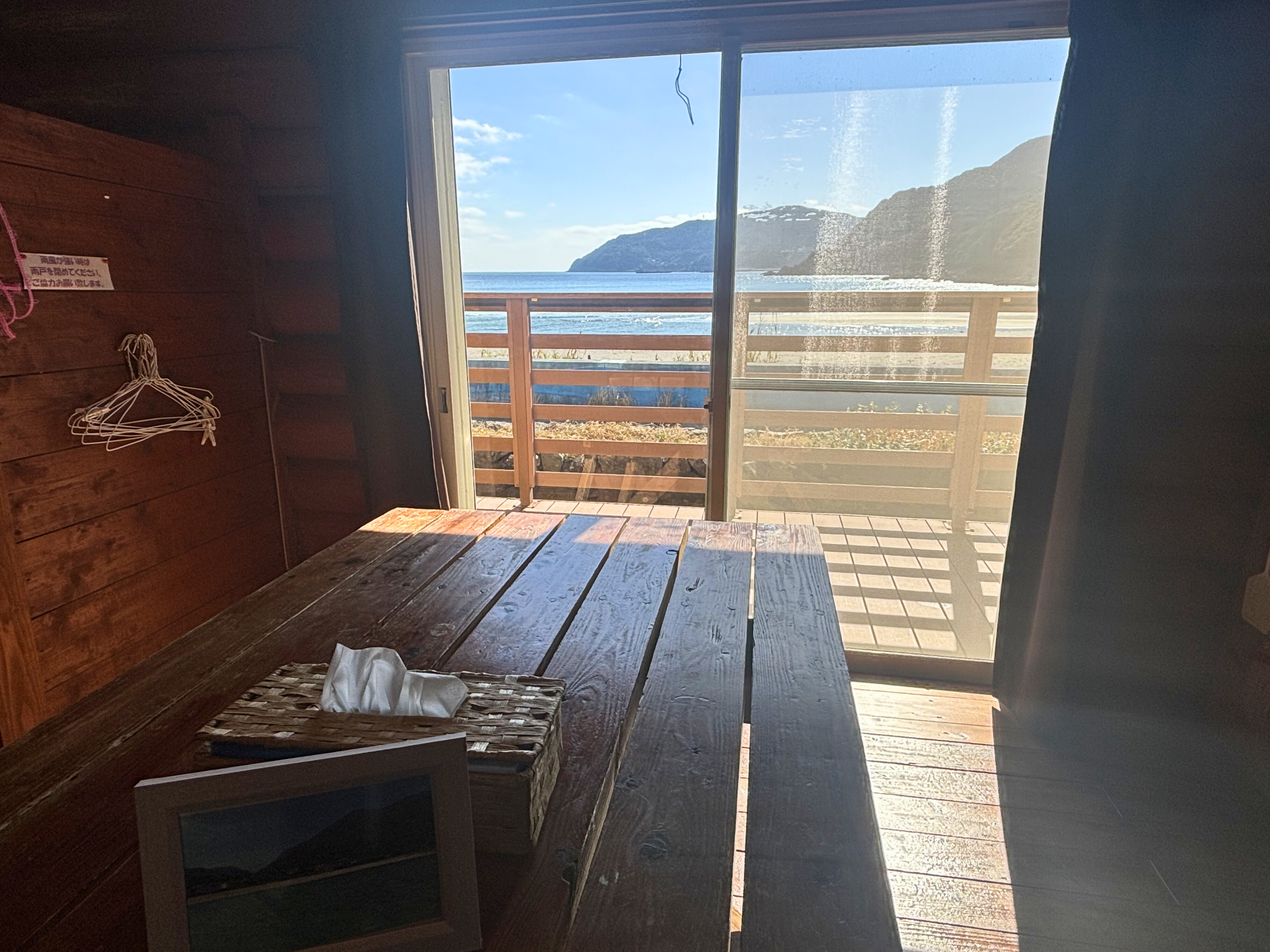 ログハウス1階からの景色