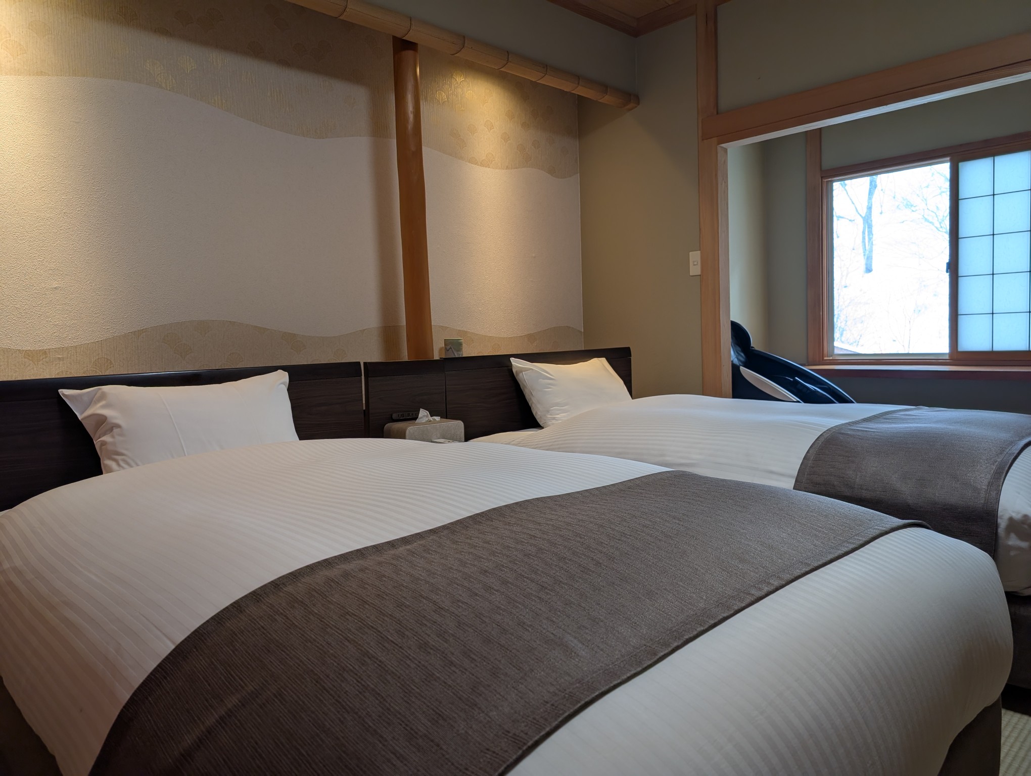 錦雲（秋）客室ベッドルーム