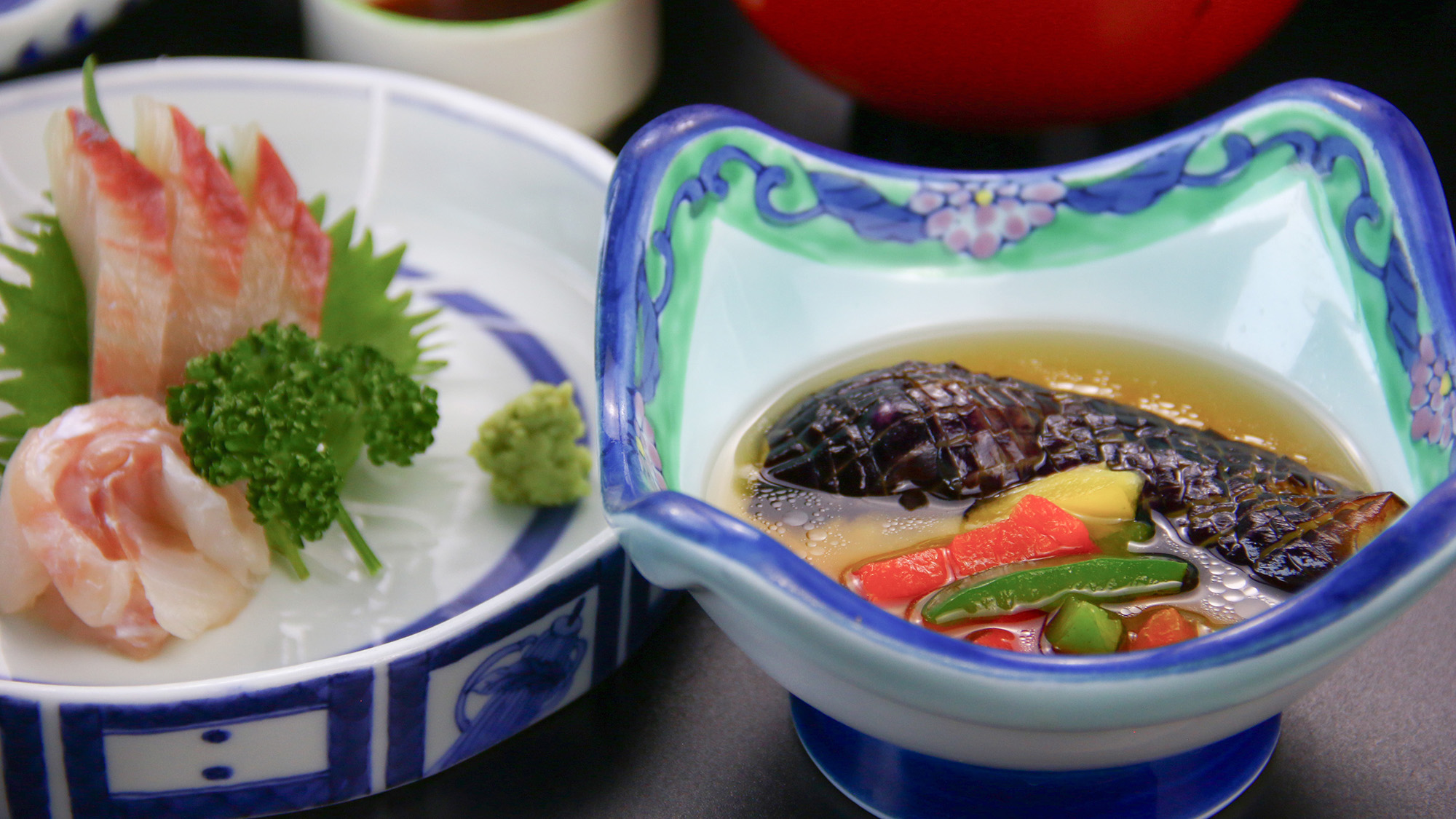 #ビジネス夕食　じんわりと優しい味わいの茄子の煮浸しをご賞味ください