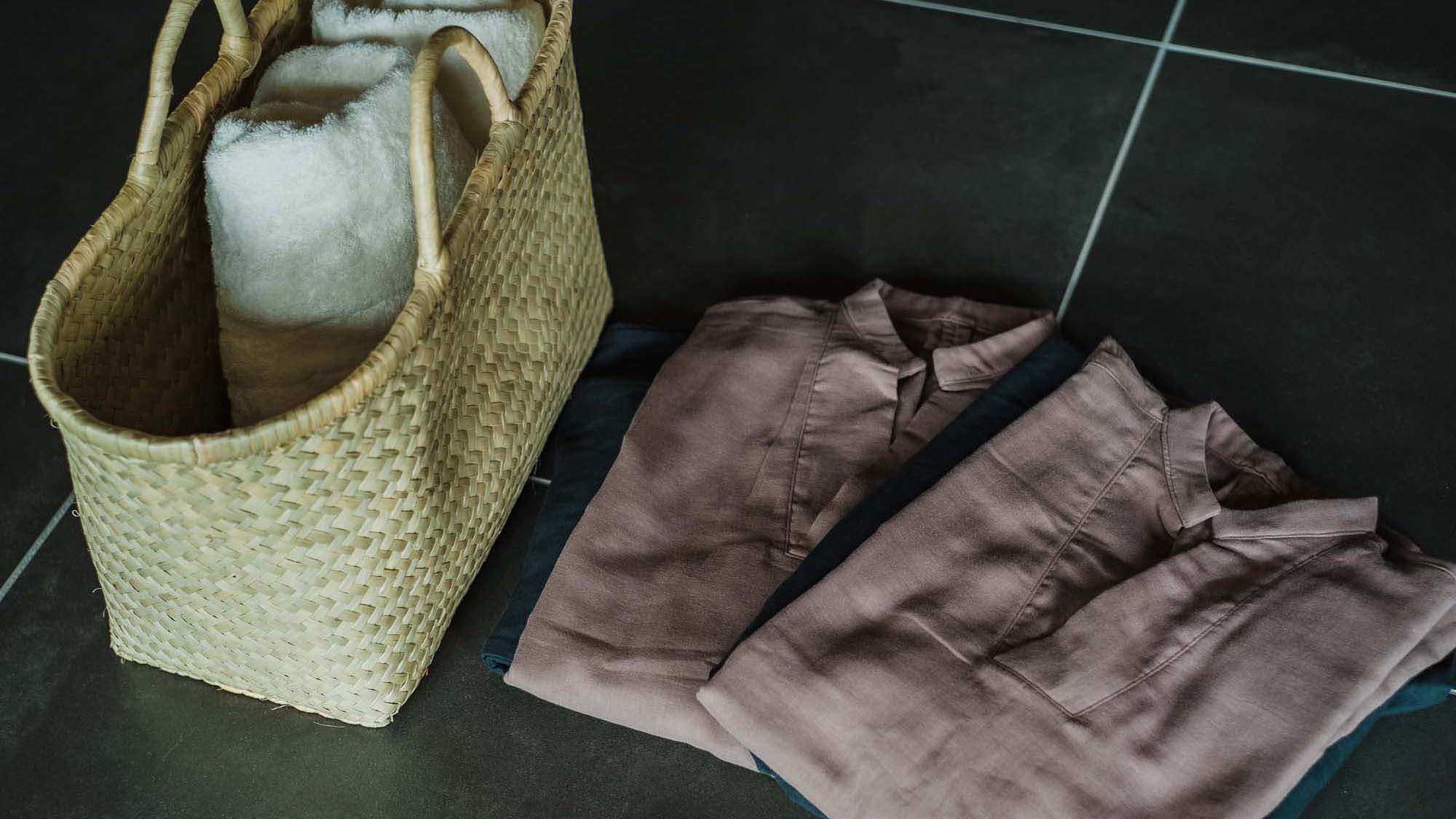 ・【アメニティ】温泉施設に持って行ける、温泉用カゴバックのご用意もございます