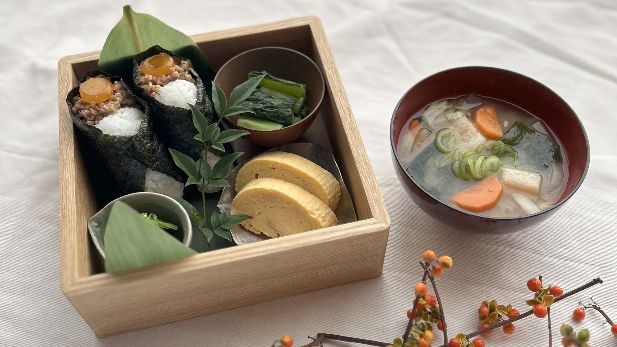 ・【和朝食一例】丁寧に作られた和朝食。和の趣感じる一棟貸しで、心温まる和朝食をお召し上がりください