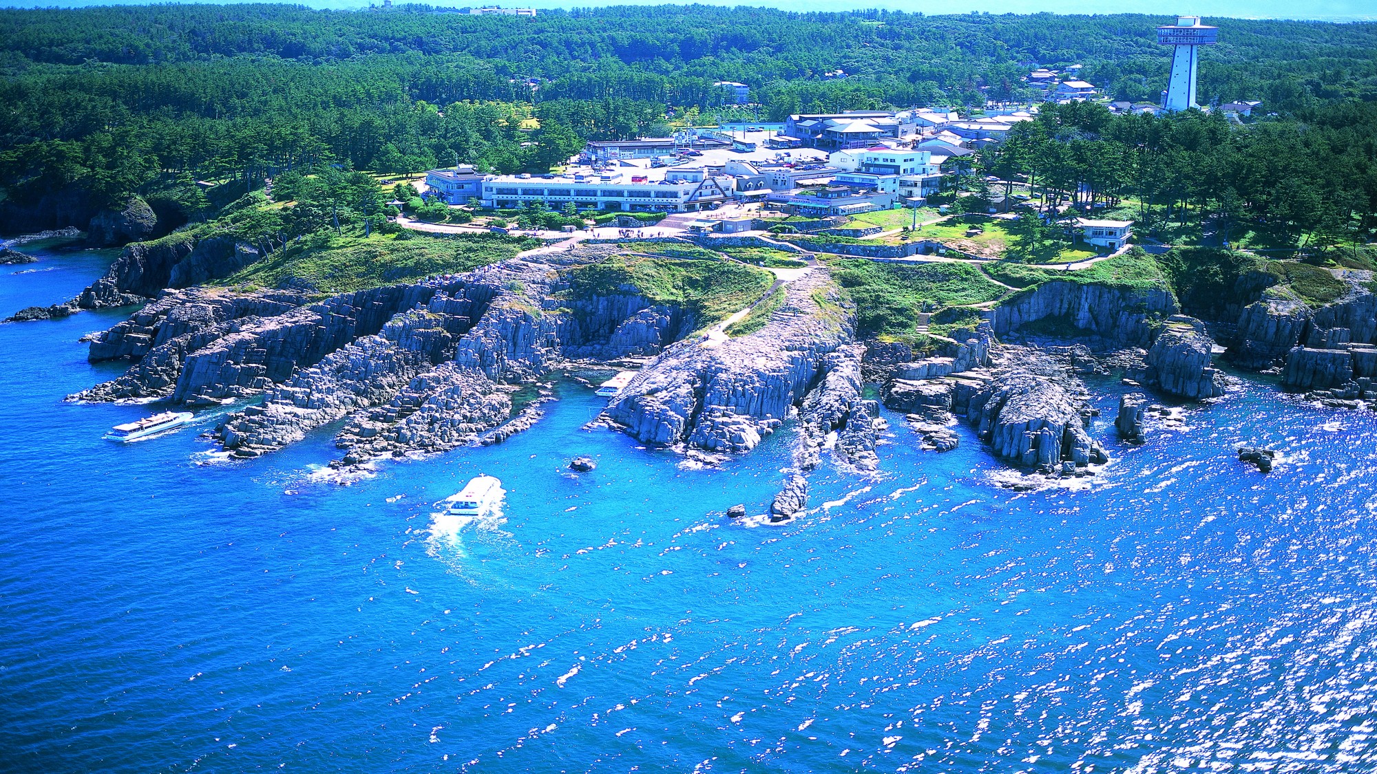 東尋坊は遊覧船で下から崖を眺めることもできます