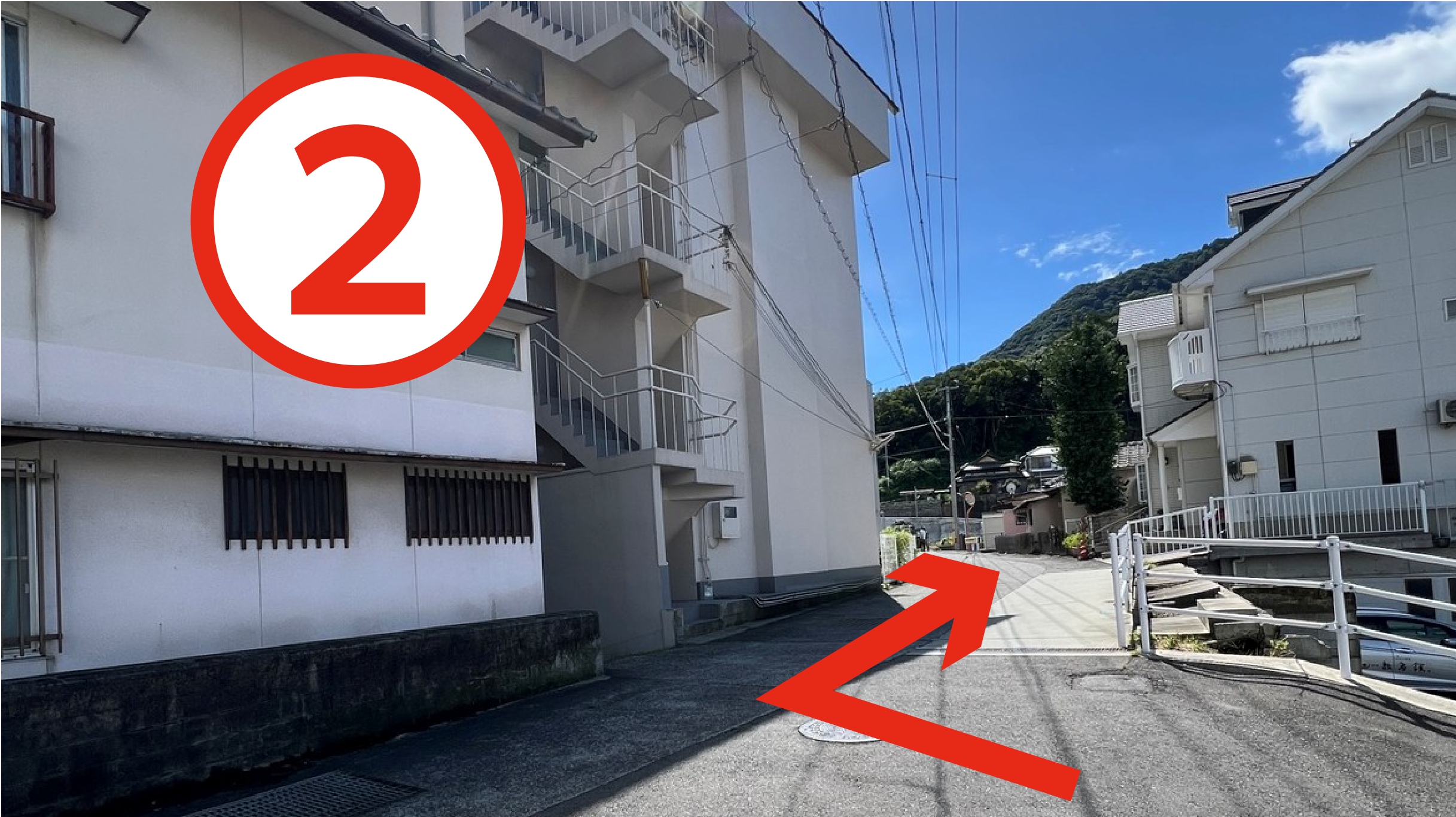 無料提携駐車場（タイムズ琴平こんぴら前）からホテルまでの案内図②