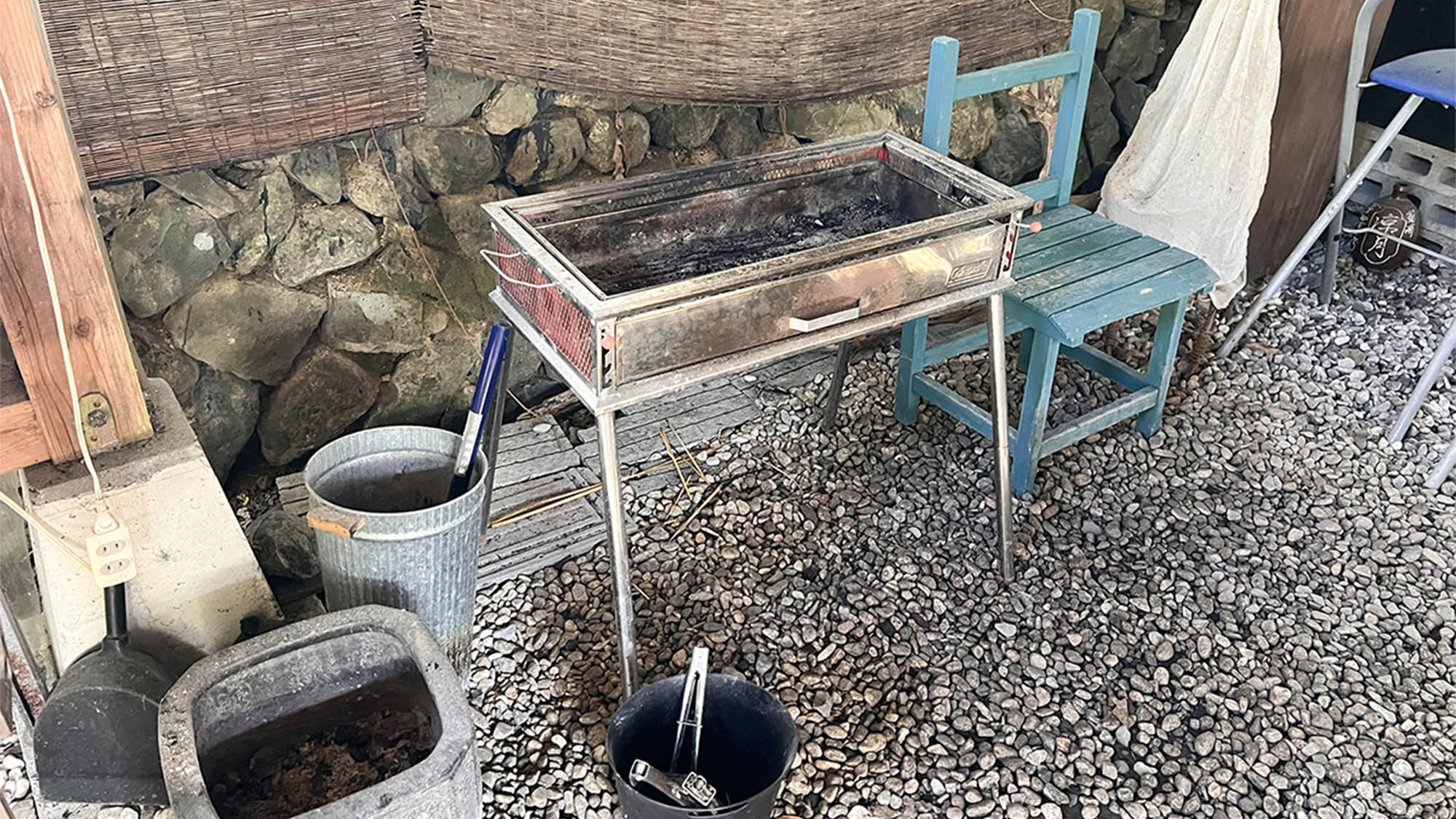 ・【BBQエリア】火起こしも楽々！機材レンタル可能です。炭はお客様にてご用意ください