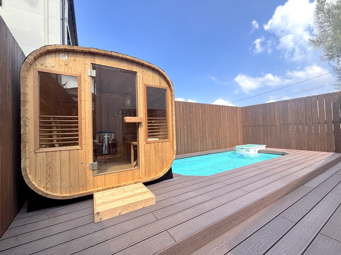 【連泊プラン】プール・サウナ完備/BBQも楽しめる！2階建て3LDK一棟貸切/最大16名