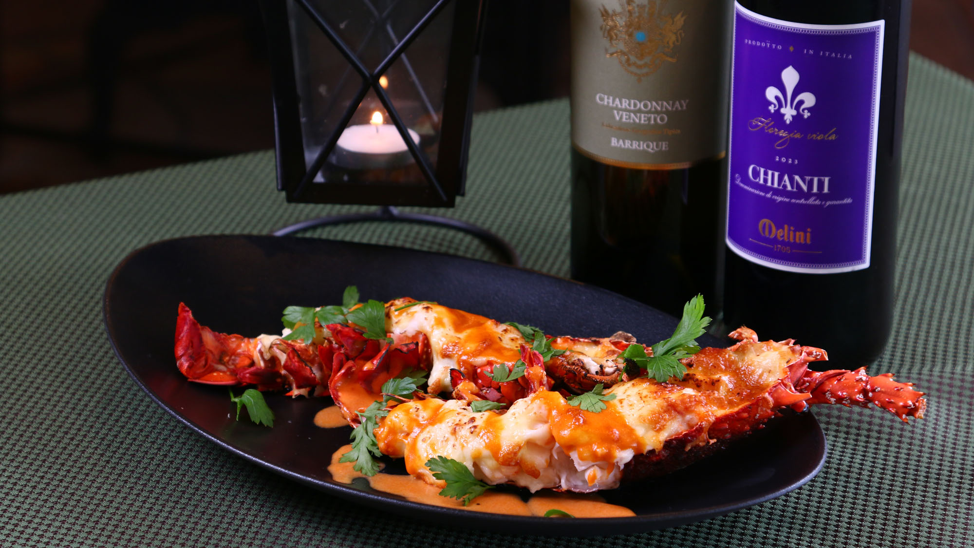 料理◇グレードアップ夕食料理の一例　伊勢海老のグラタン（写真は2人前）※お酒は付きません*